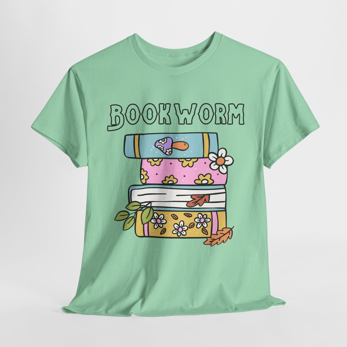 Bookworm bookstack Unisex Heavy Cotton Tee