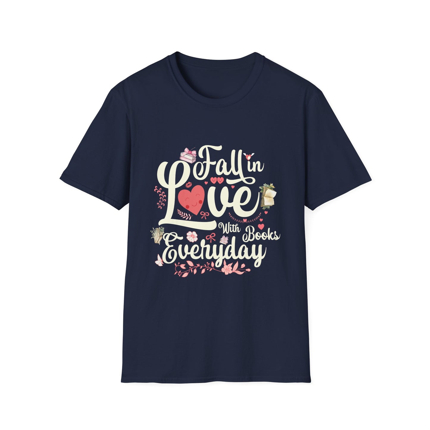 Fall in Love with Books Unisex Softstyle T-Shirt