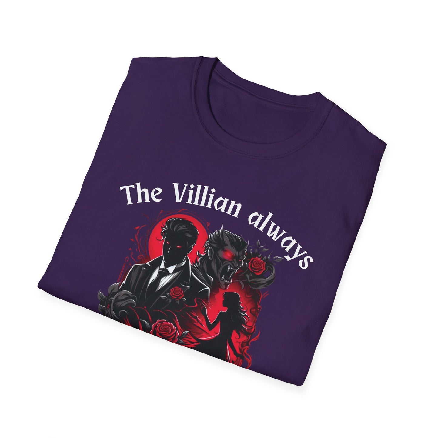 Men's & Women's Villain-Themed Softstyle T-Shirt - 'The Villain Always Gets The Girl'