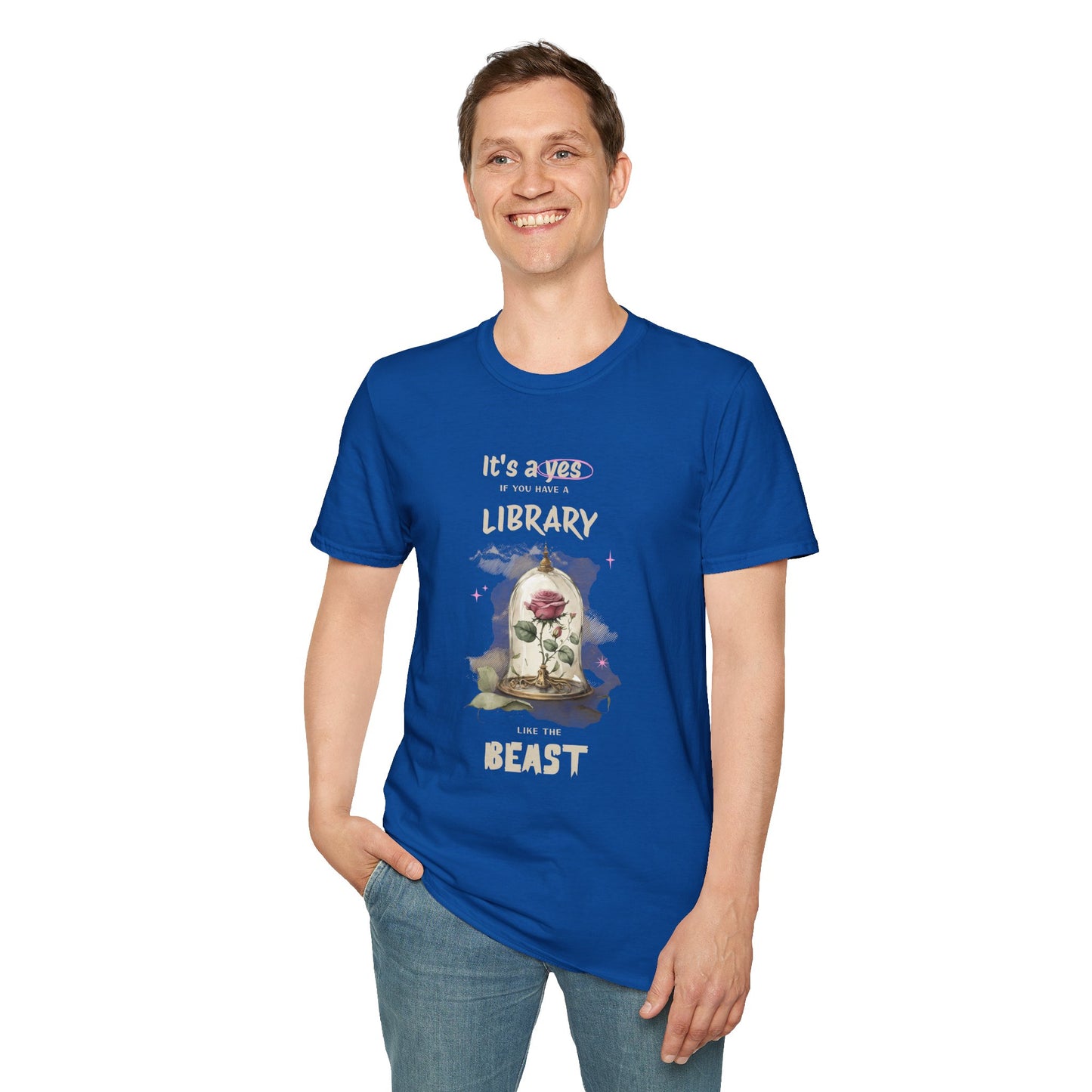 Library Beast Unisex Softstyle T-Shirt - Perfect for Book Lovers