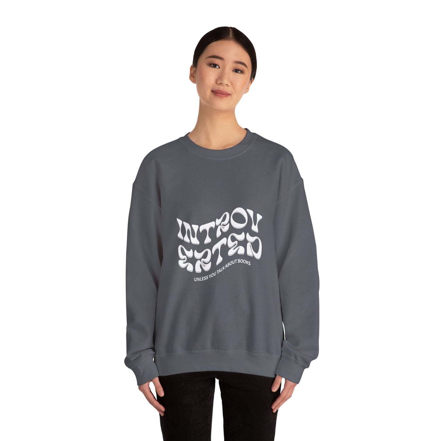 Introverted Book Lovers Sweatshirt - Unisex Heavy Blend™ Crewneck