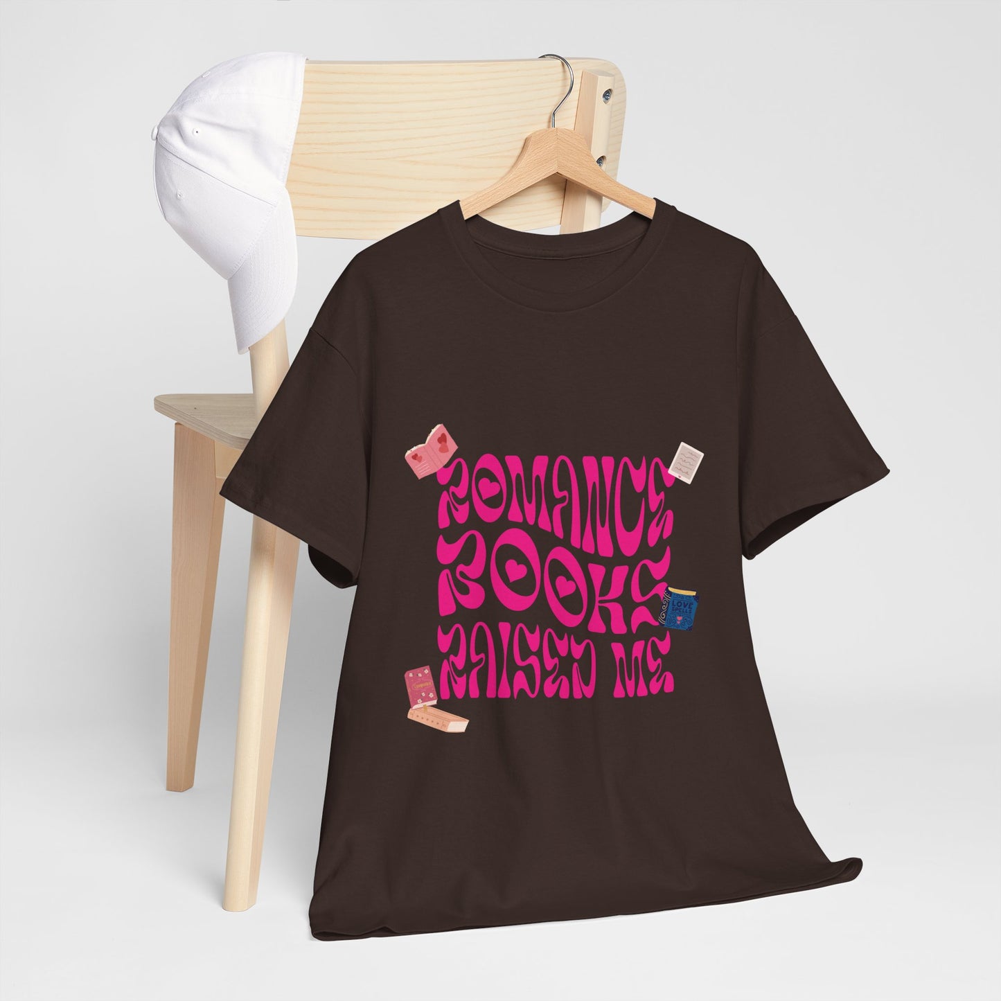 Romance Books Raised Me Unisex Heavy Cotton Tee - Perfect Gift for Book Lovers