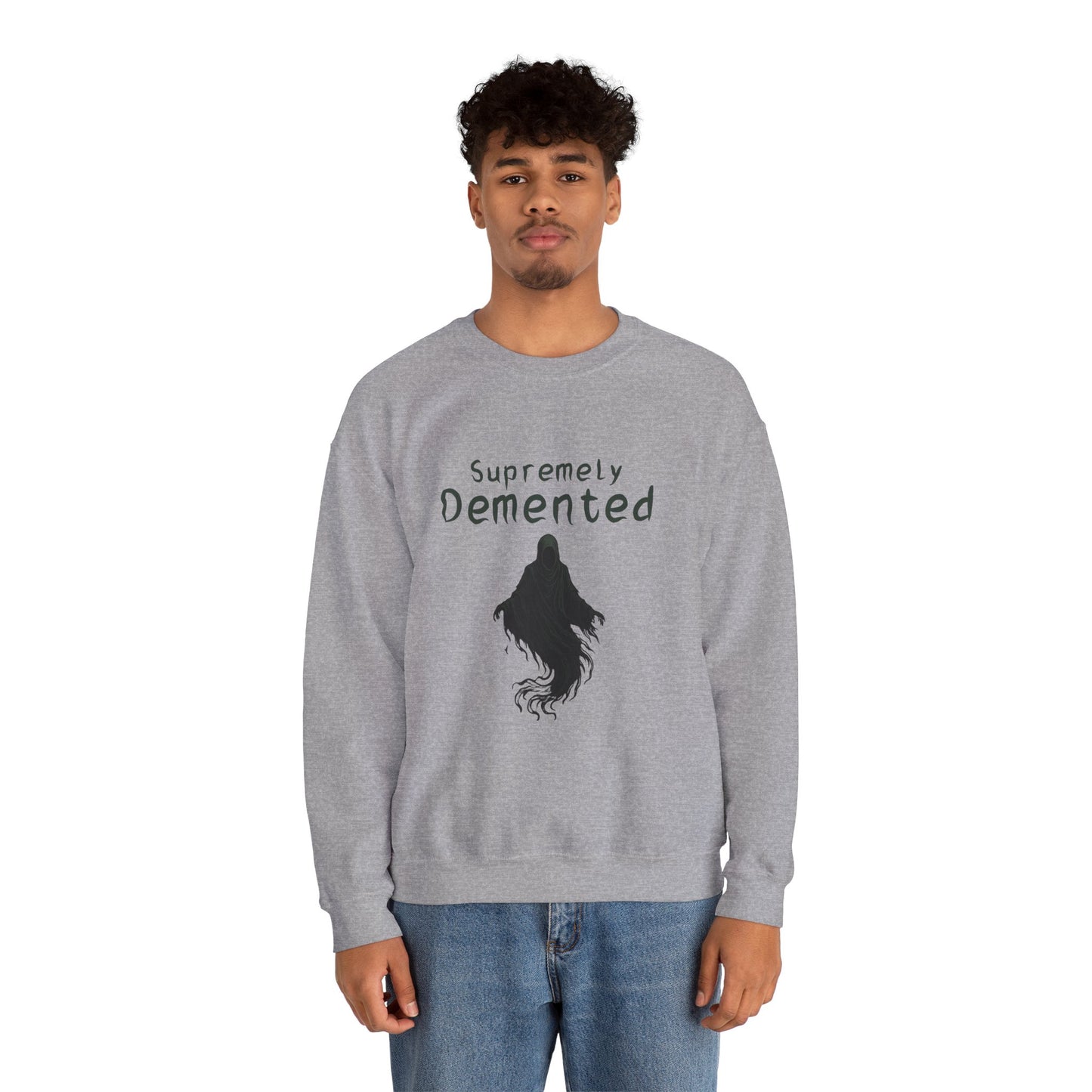 Supremely Demented Sweatshirt, Cozy Unisex Crewneck, Quirky Casual Wear | Harry Potter fans