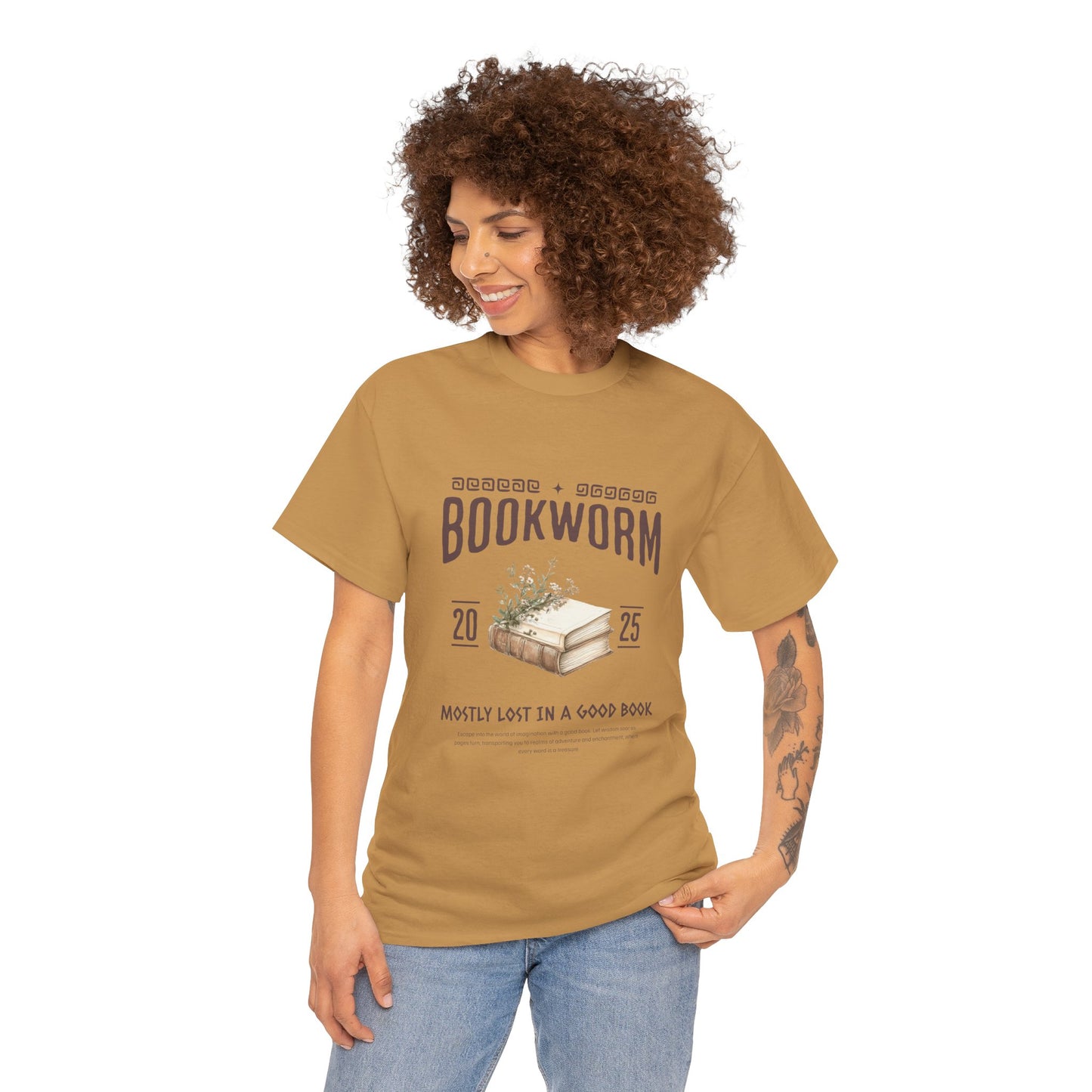 Bookworm Unisex Heavy Cotton Tee – Perfect for Literature Lovers