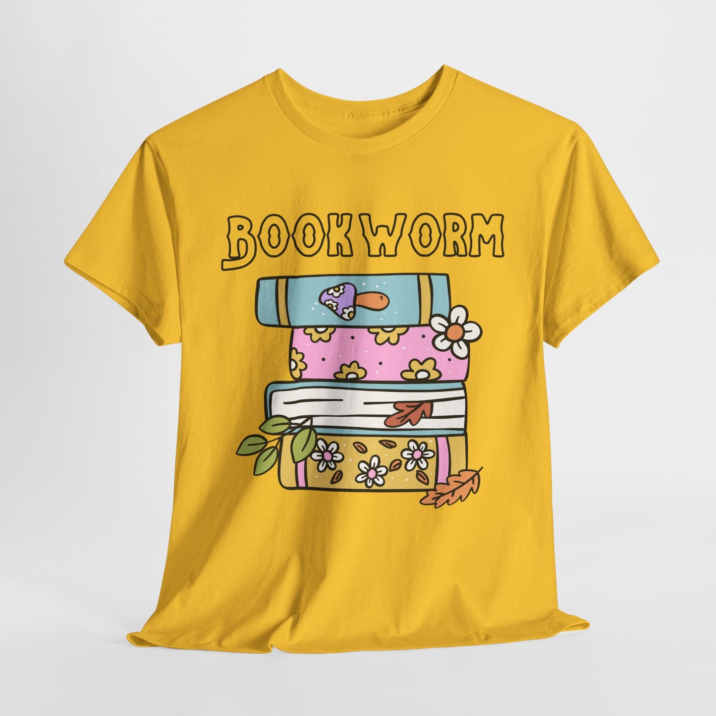 Bookworm bookstack Unisex Heavy Cotton Tee
