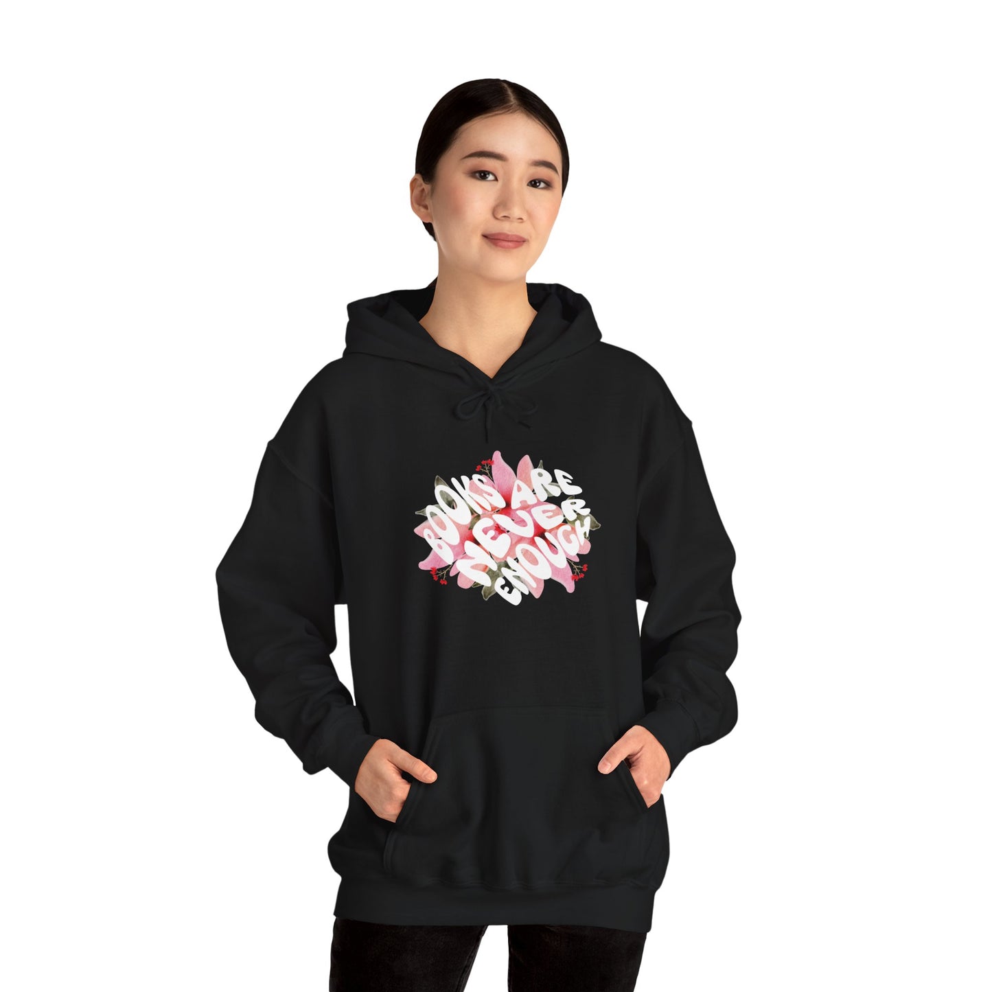 Books Are Never Enough Unisex Heavy Blend™ Hoodie for Book lovers