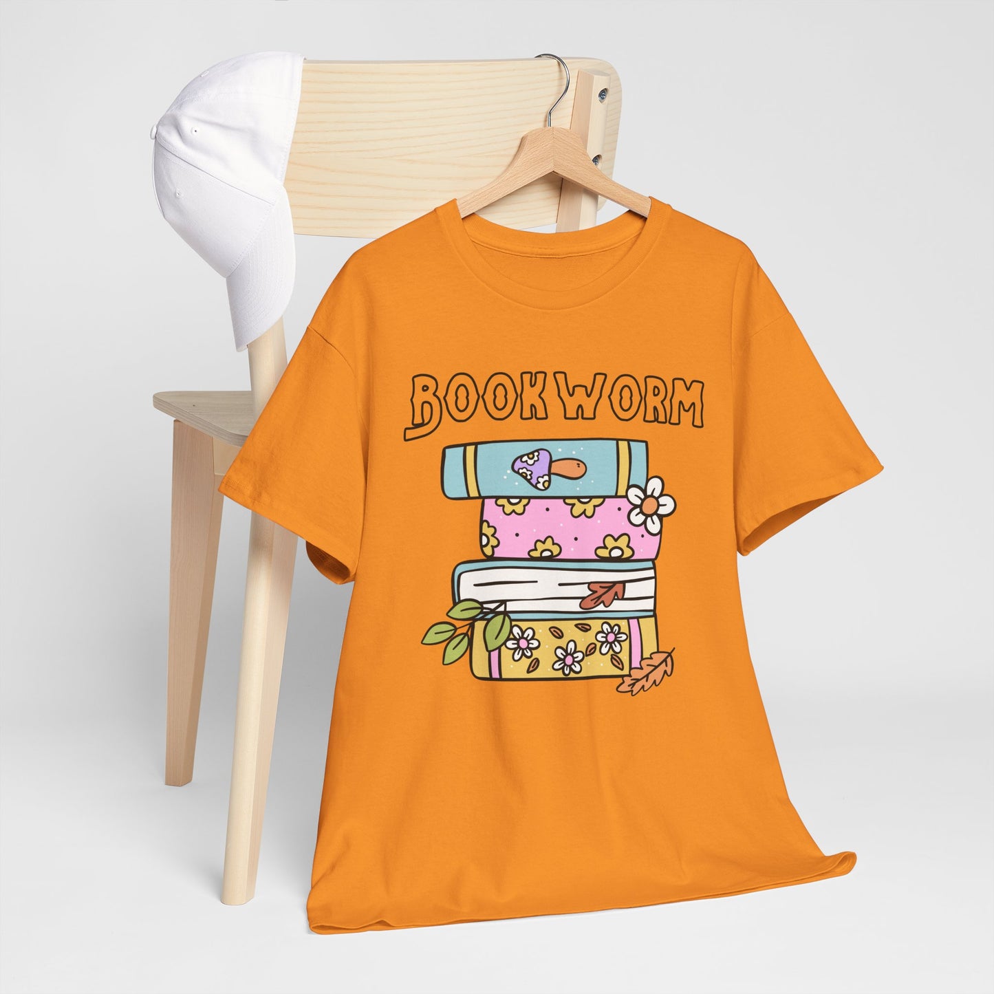 Bookworm bookstack Unisex Heavy Cotton Tee