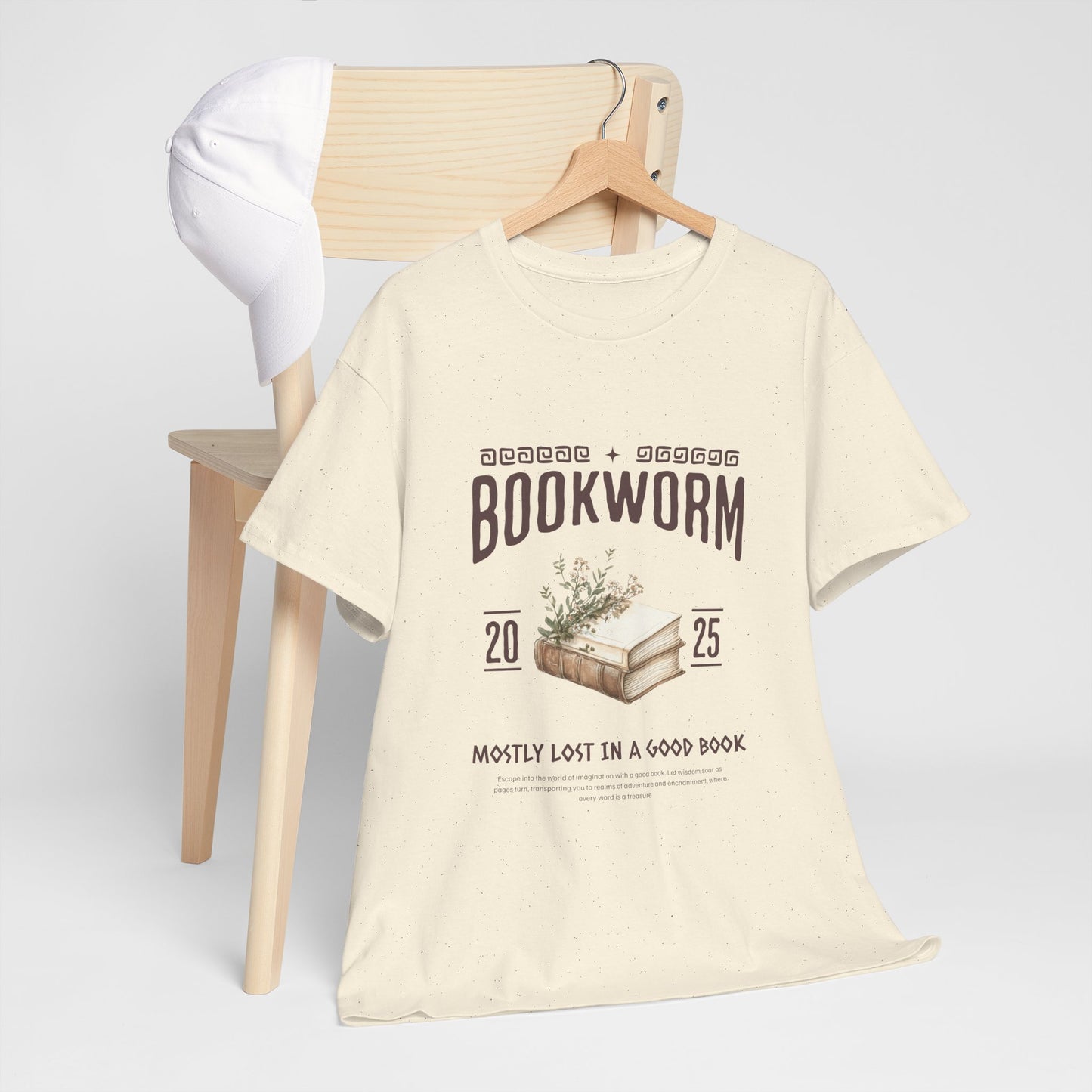Bookworm Unisex Heavy Cotton Tee – Perfect for Literature Lovers