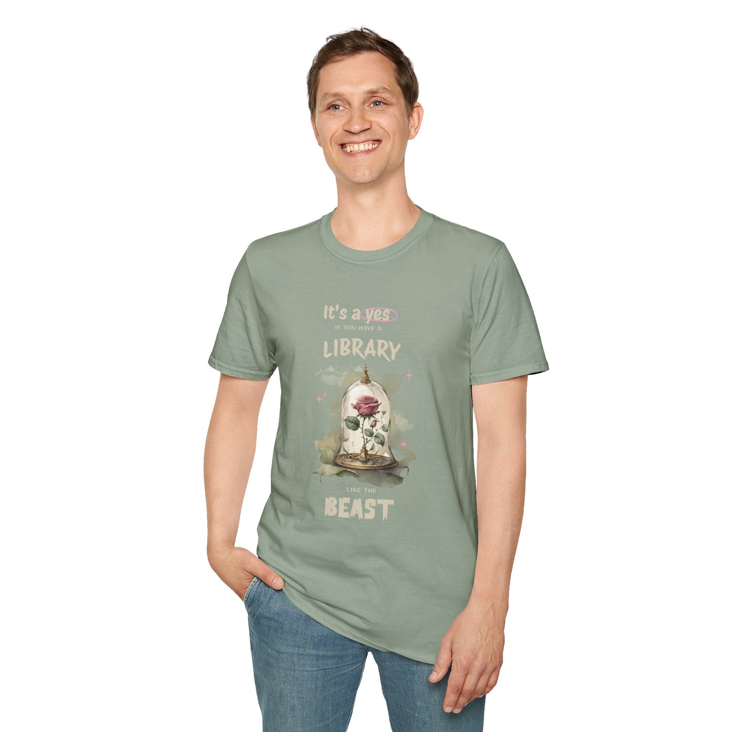 Library Beast Unisex Softstyle T-Shirt - Perfect for Book Lovers