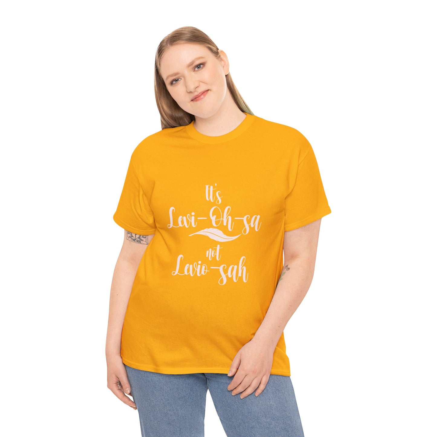 Unisex Heavy Cotton Tee - 'It's Lavi-Oh-sa Not Lario-sah'