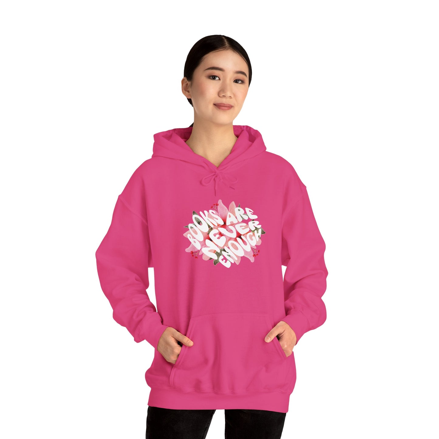 Books Are Never Enough Unisex Heavy Blend™ Hoodie for Book lovers