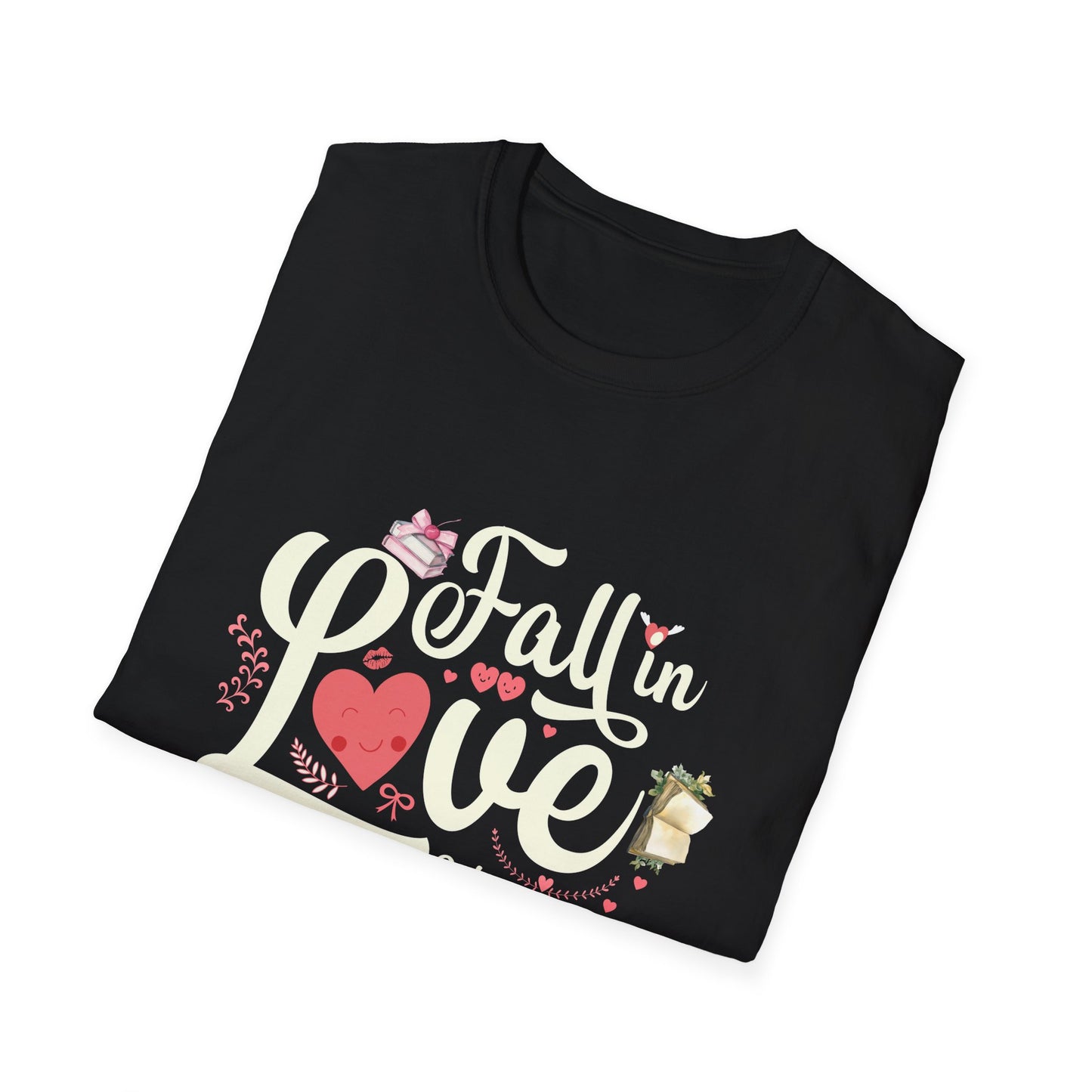 Fall in Love with Books Unisex Softstyle T-Shirt