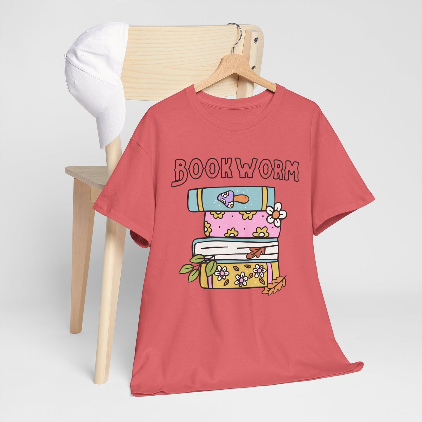 Bookworm bookstack Unisex Heavy Cotton Tee