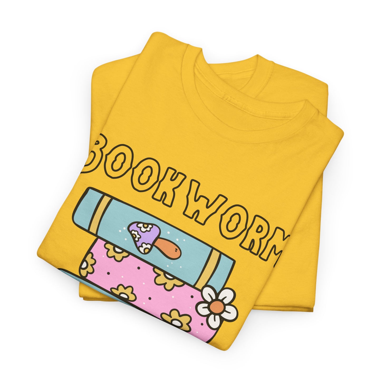 Bookworm bookstack Unisex Heavy Cotton Tee