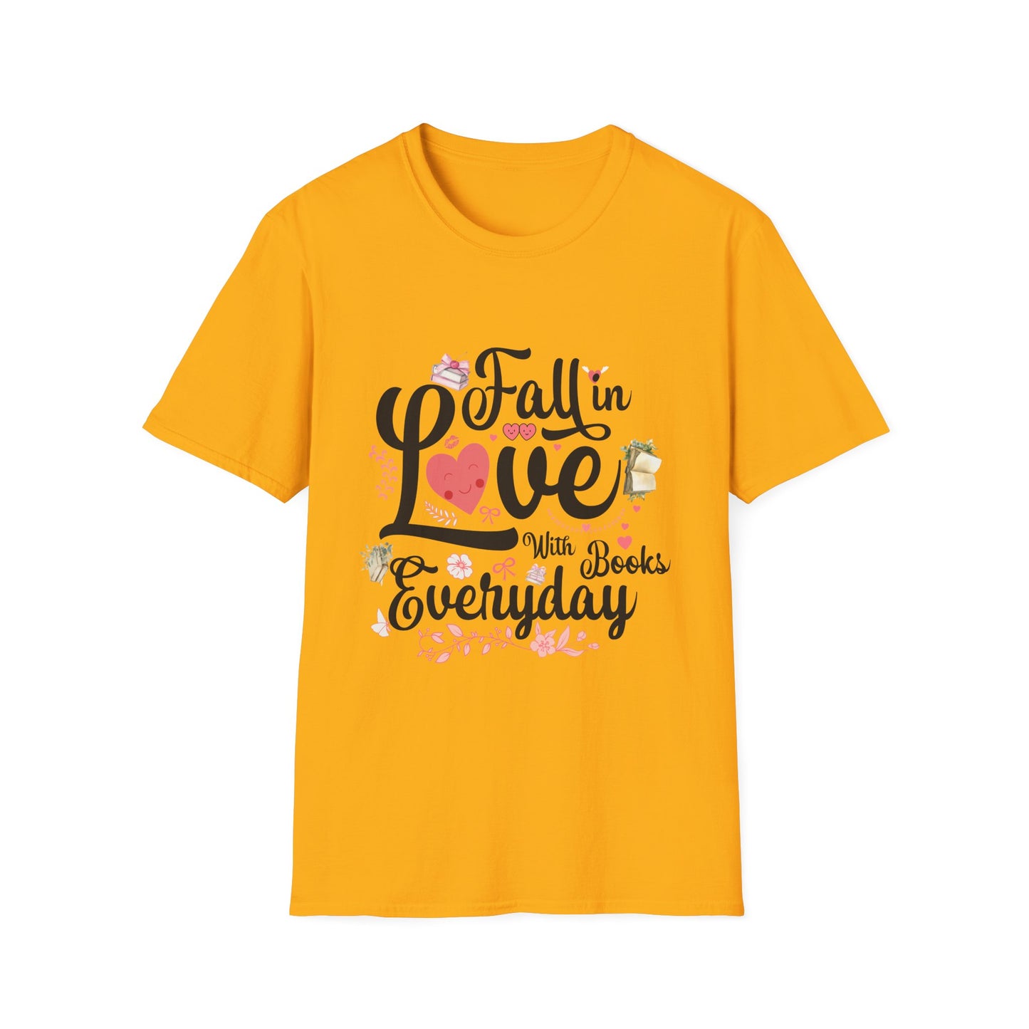 Fall in Love with Books Unisex Softstyle T-Shirt