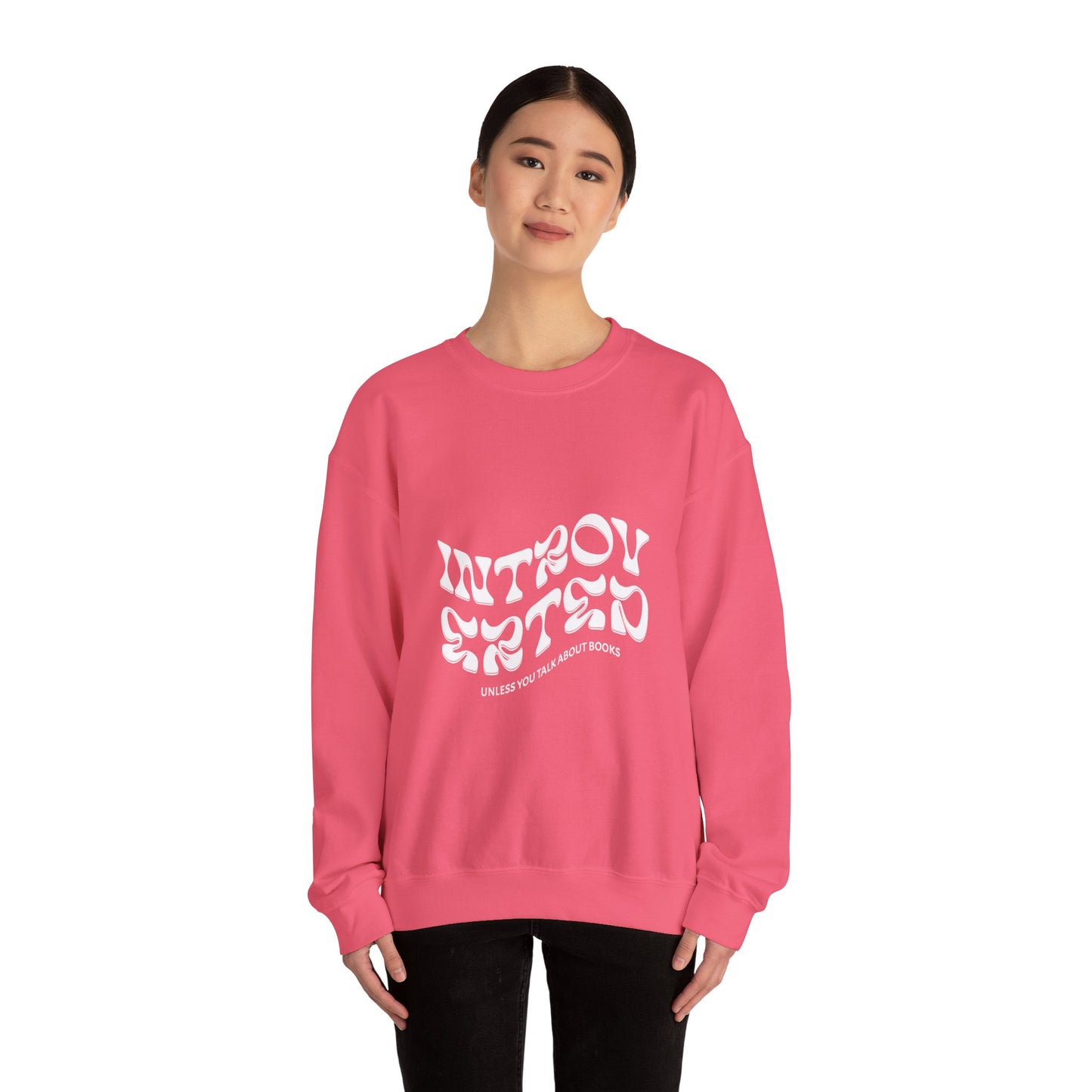 Introverted Book Lovers Sweatshirt - Unisex Heavy Blend™ Crewneck