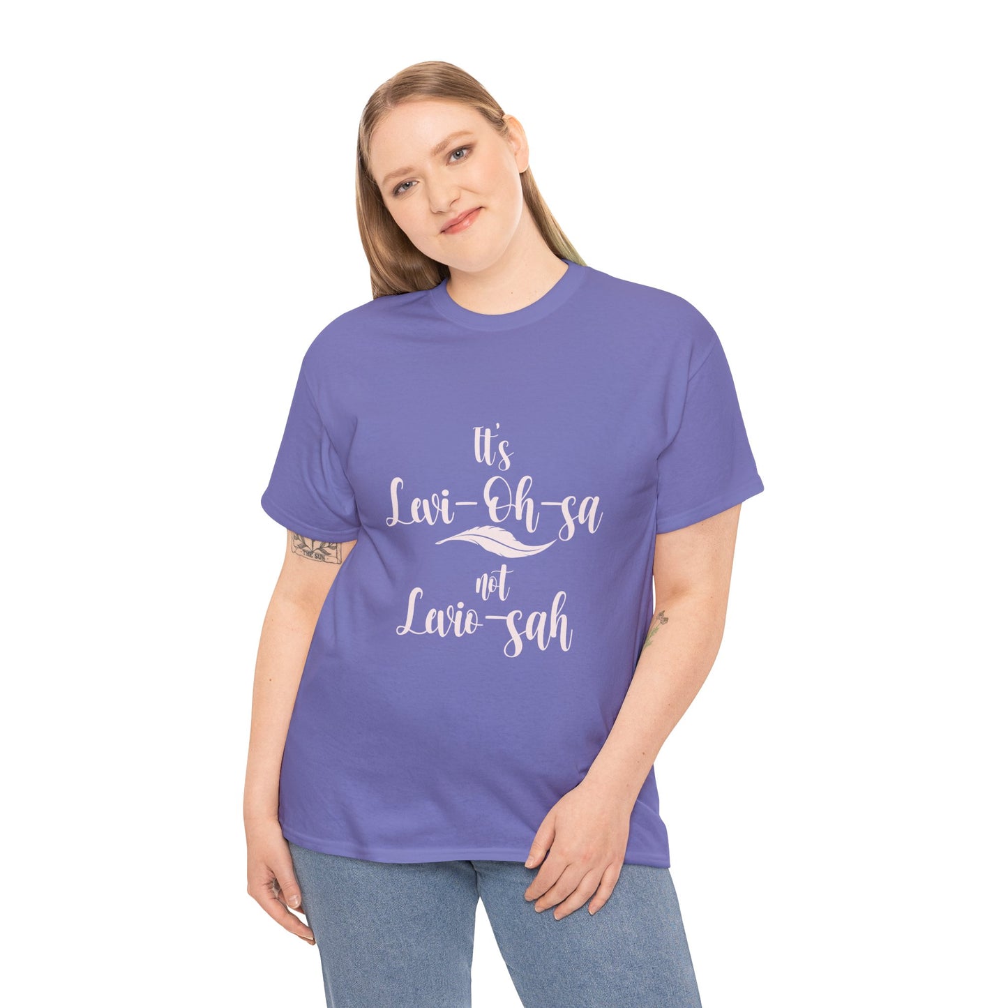 Unisex Heavy Cotton Tee - 'It's Lavi-Oh-sa Not Lario-sah'