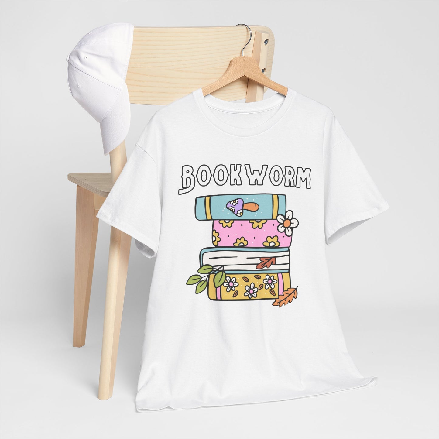 Bookworm bookstack Unisex Heavy Cotton Tee