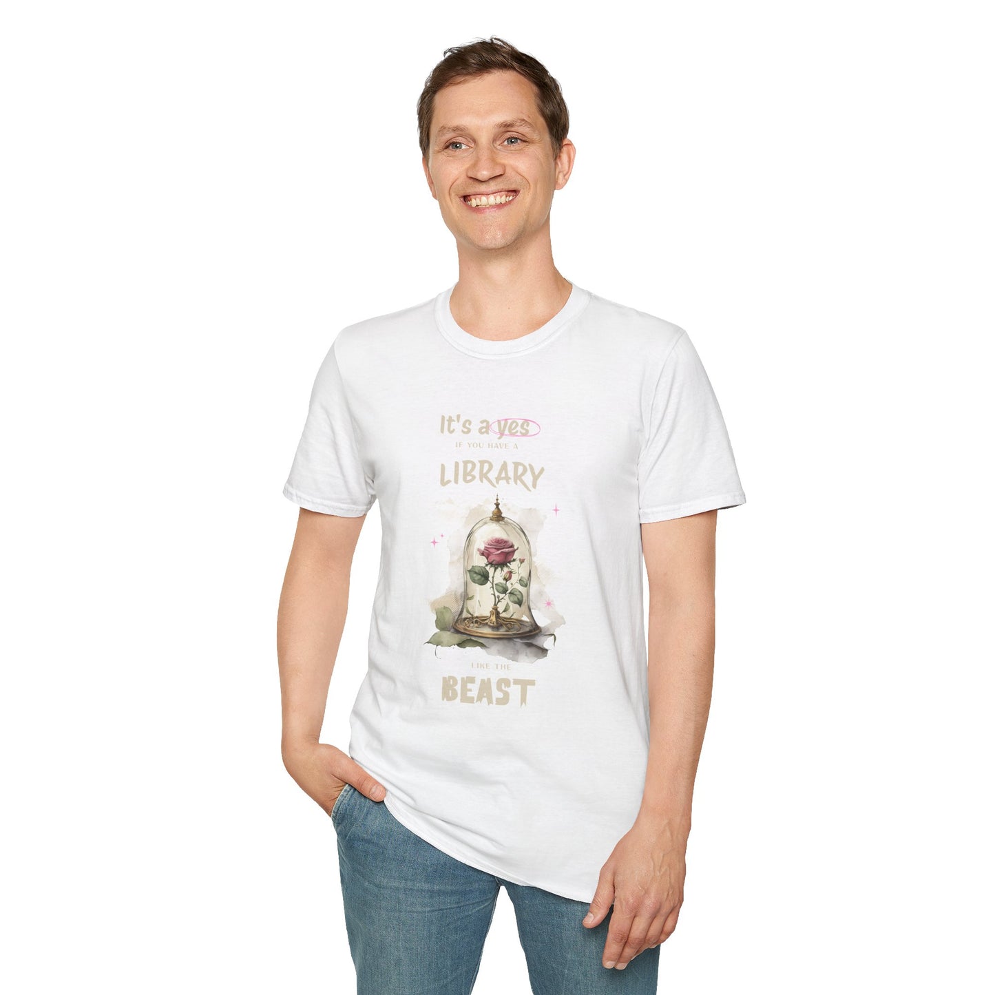 Library Beast Unisex Softstyle T-Shirt - Perfect for Book Lovers