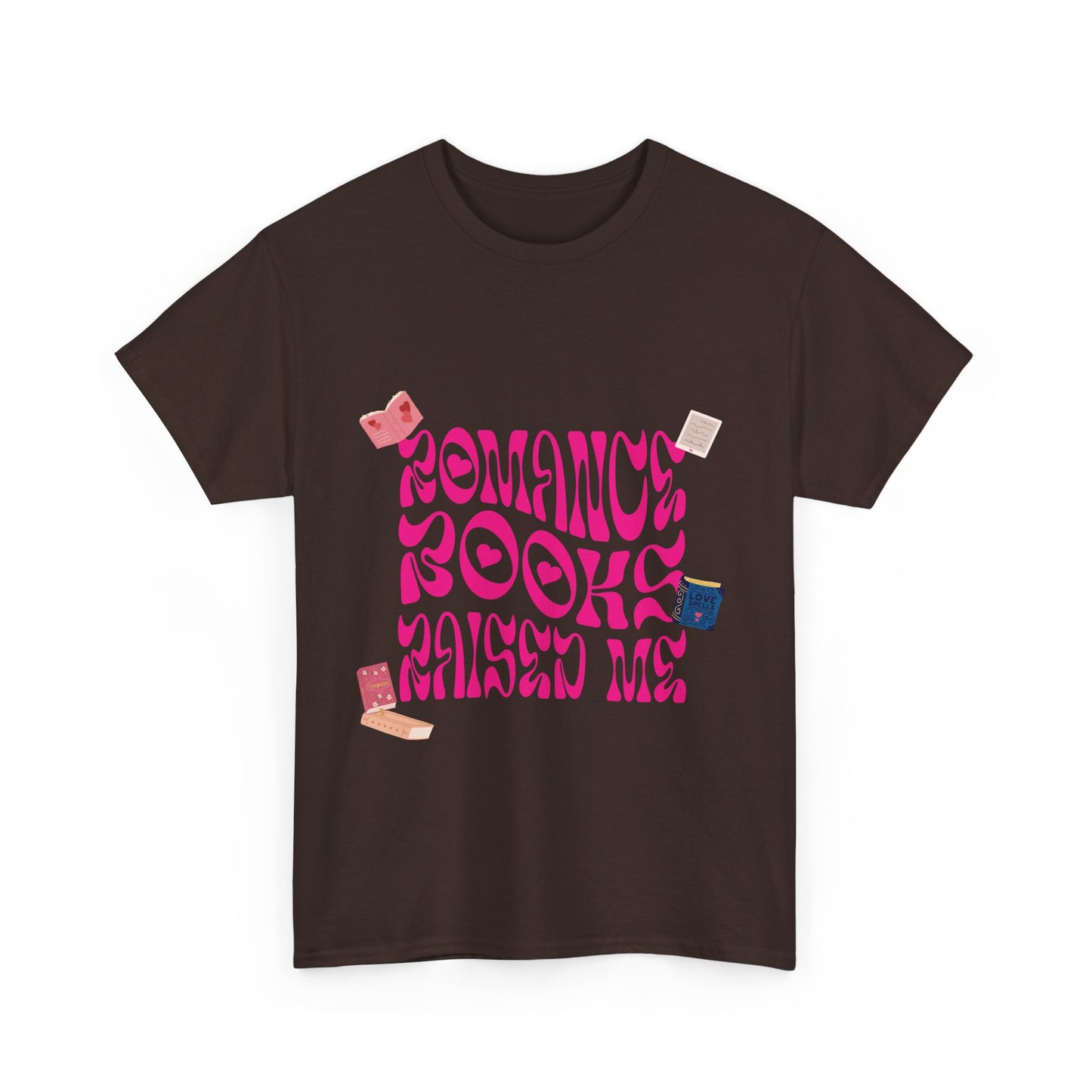 Romance Books Raised Me Unisex Heavy Cotton Tee - Perfect Gift for Book Lovers