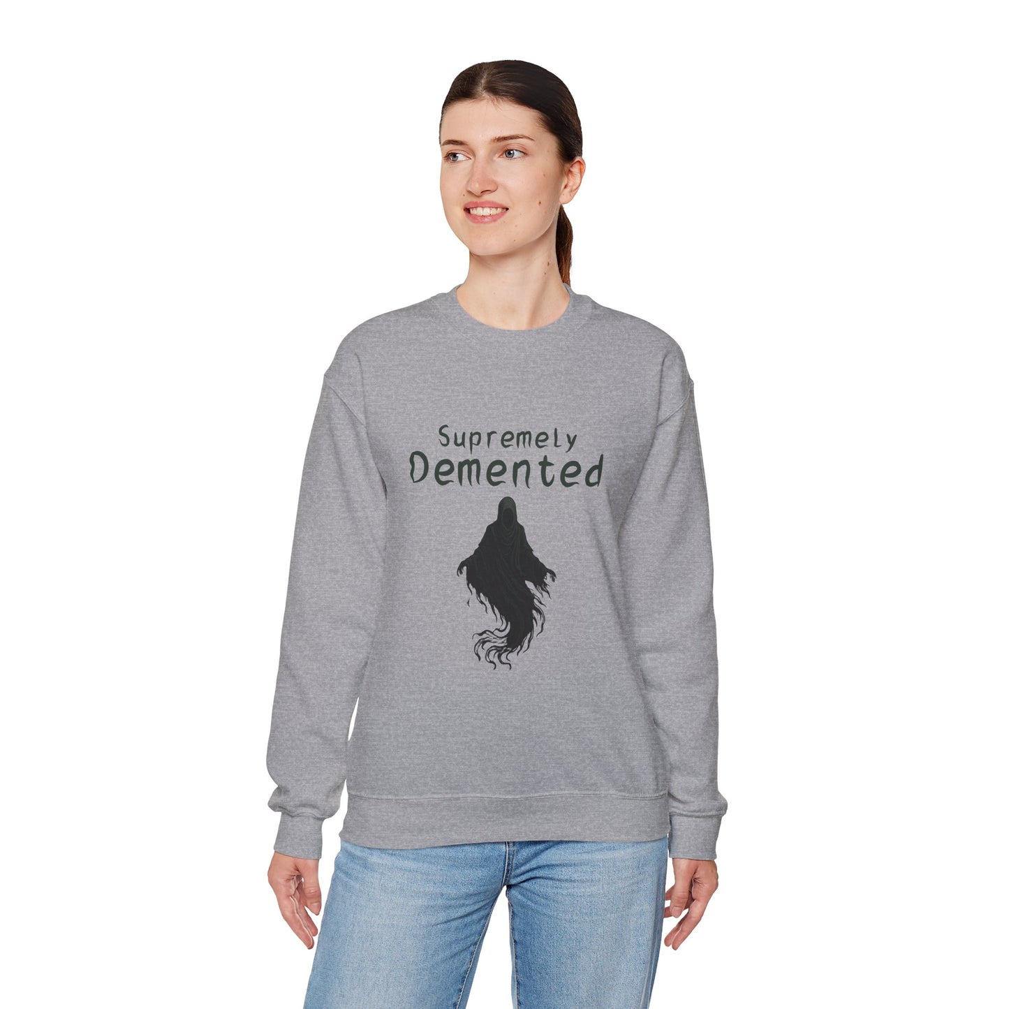 Supremely Demented Sweatshirt, Cozy Unisex Crewneck, Quirky Casual Wear | Harry Potter fans