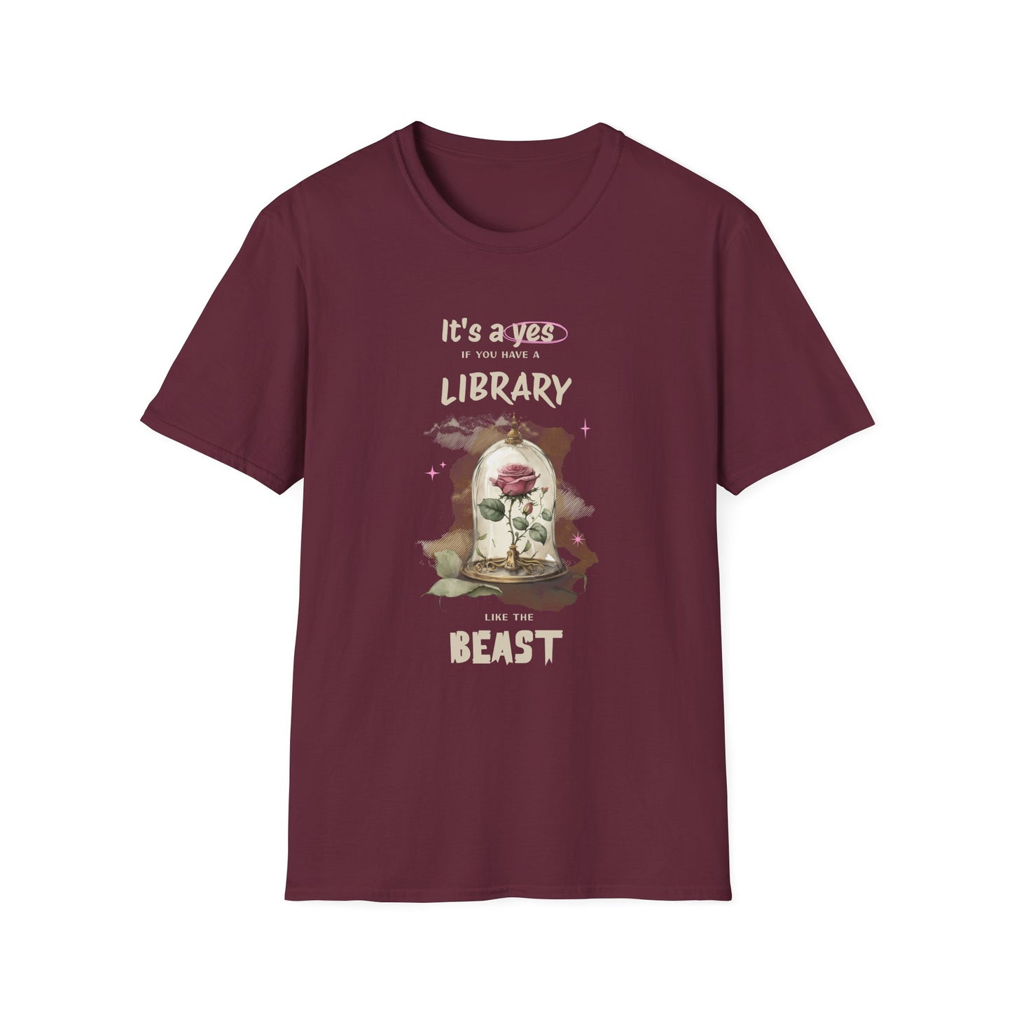 Library Beast Unisex Softstyle T-Shirt - Perfect for Book Lovers
