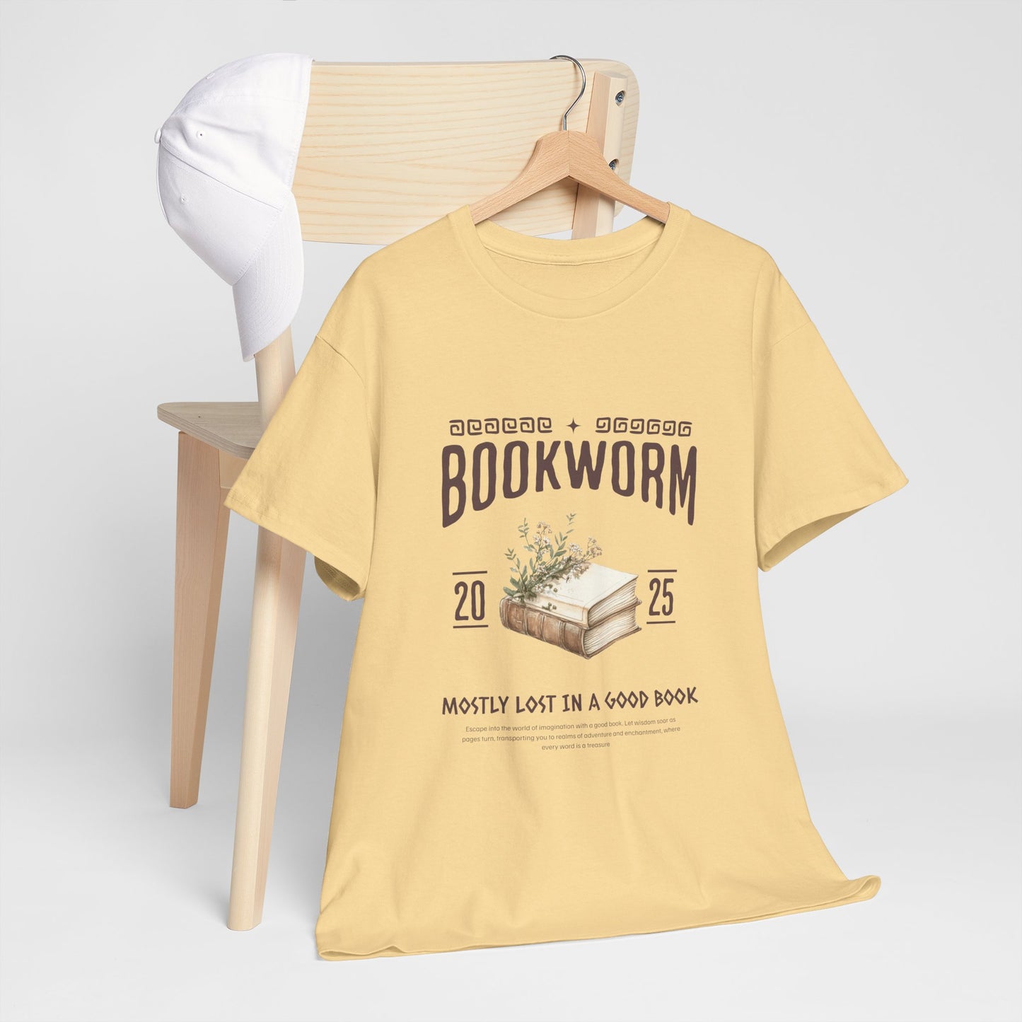 Bookworm Unisex Heavy Cotton Tee – Perfect for Literature Lovers