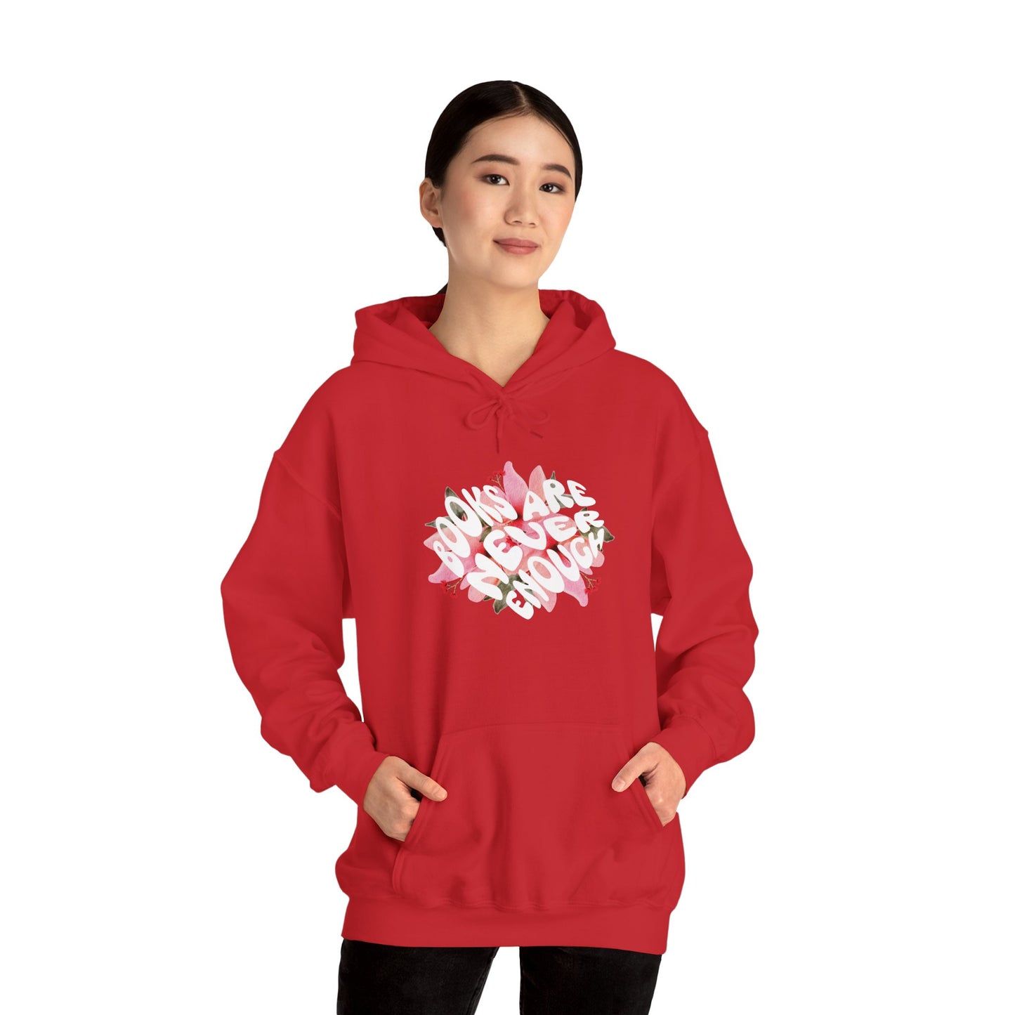 Books Are Never Enough Unisex Heavy Blend™ Hoodie for Book lovers