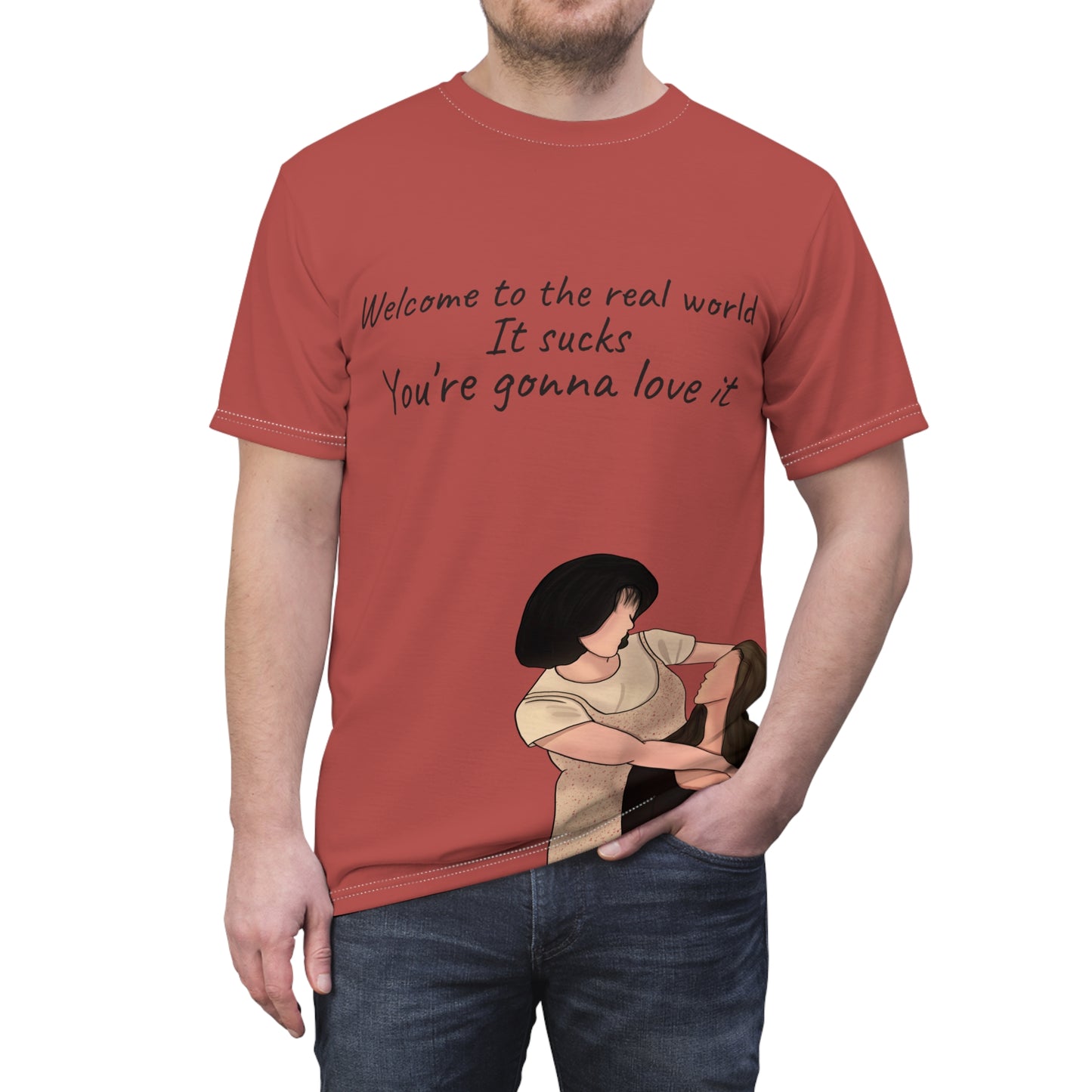 Friends Inspired Unisex Tee - "Welcome to the Real World, It Sucks, You're Gonna Love It"