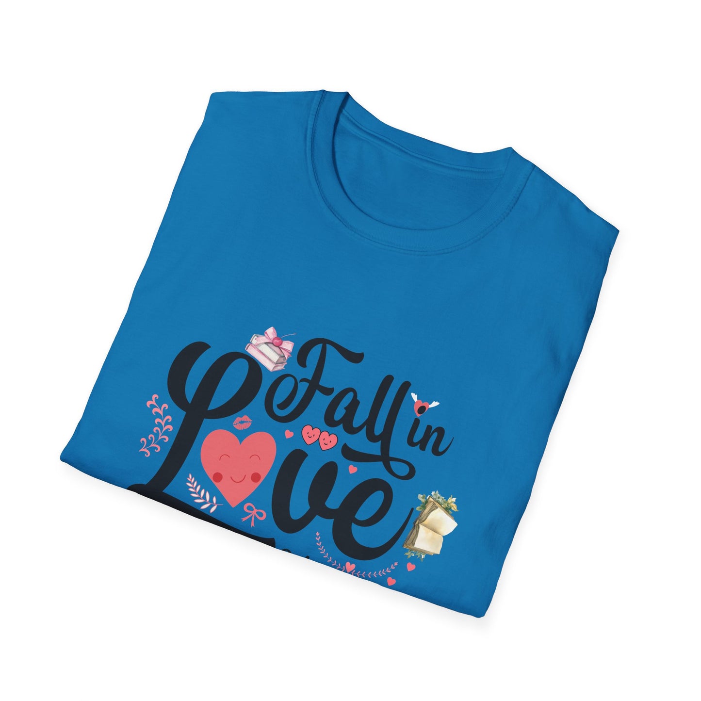 Fall in Love with Books Unisex Softstyle T-Shirt