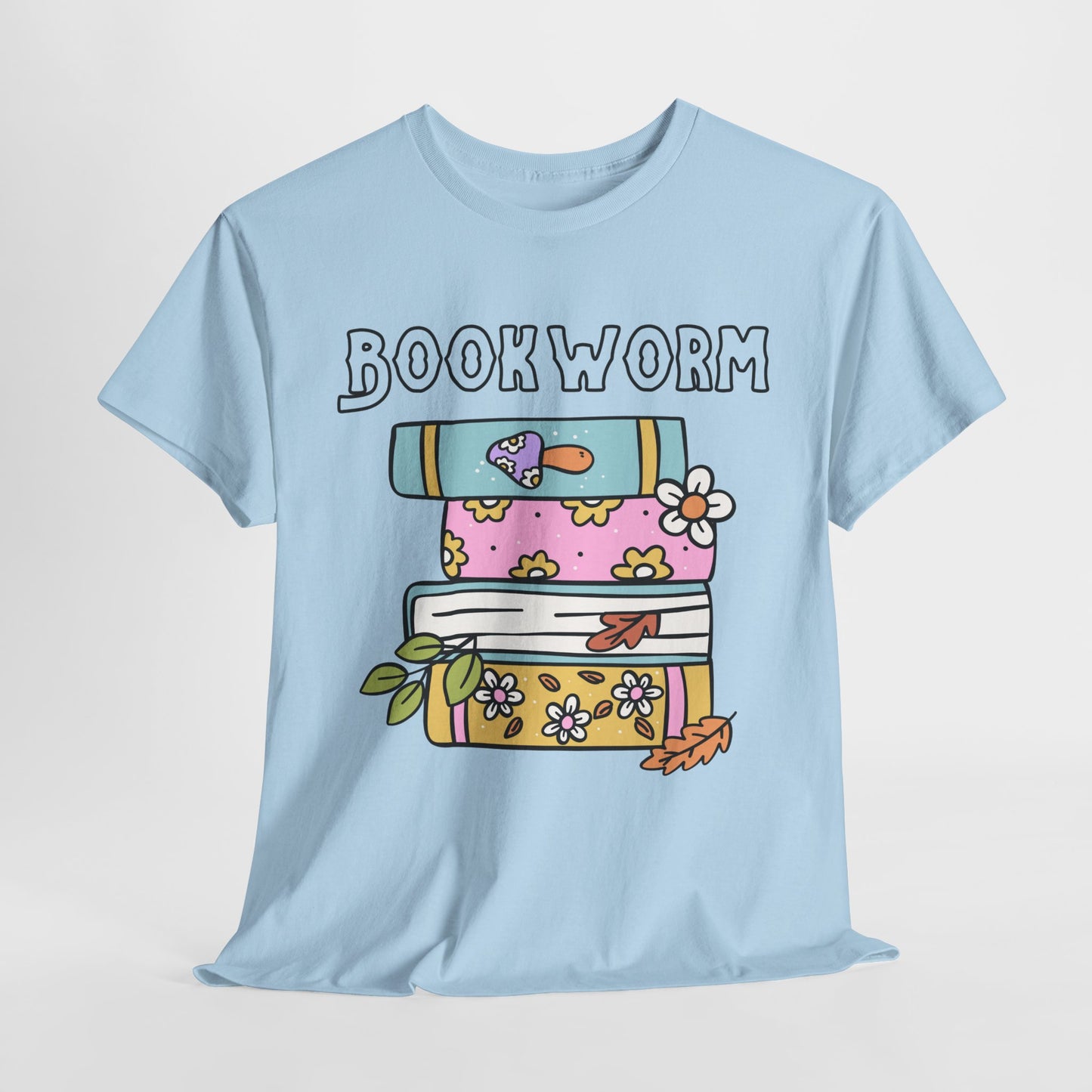 Bookworm bookstack Unisex Heavy Cotton Tee
