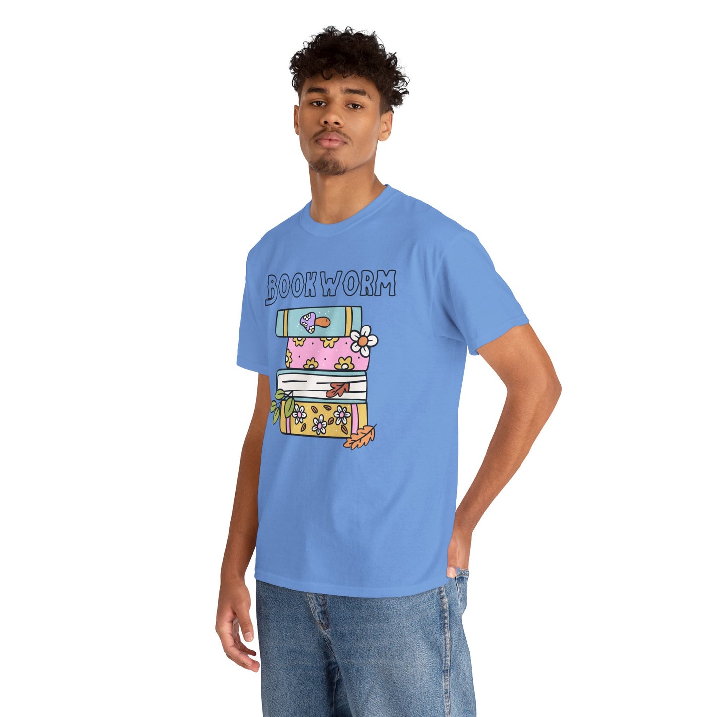 Bookworm bookstack Unisex Heavy Cotton Tee
