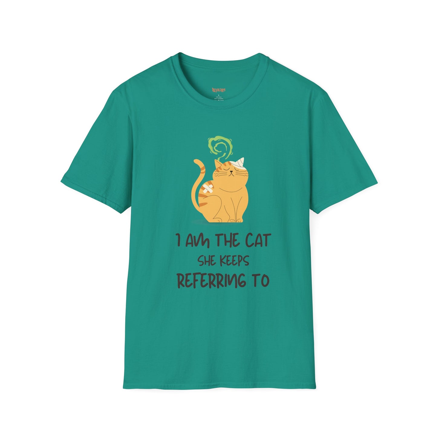 “I Am the Cat She Keeps Referring To” – Funny Smelly Cat Friends-Inspired Unisex T-Shirt