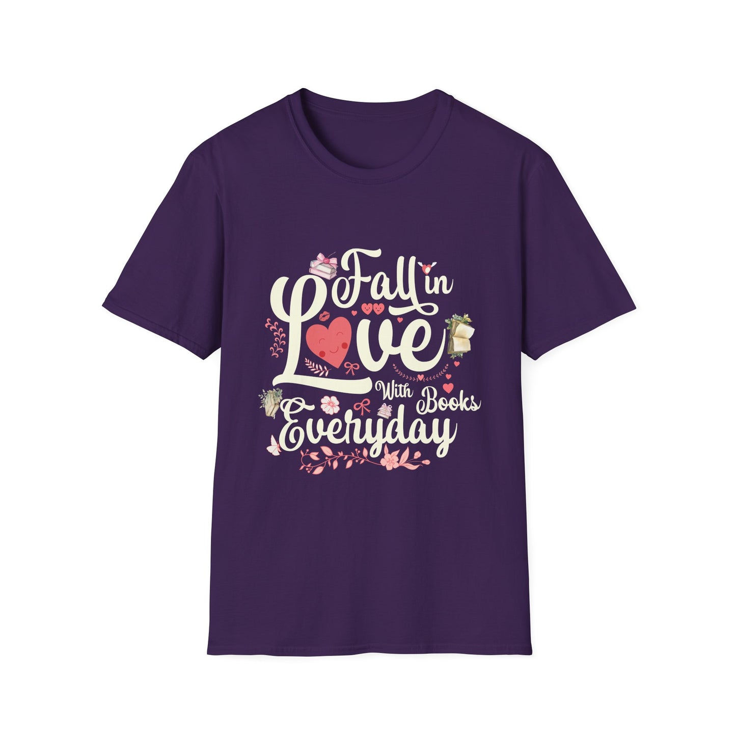 Fall in Love with Books Unisex Softstyle T-Shirt