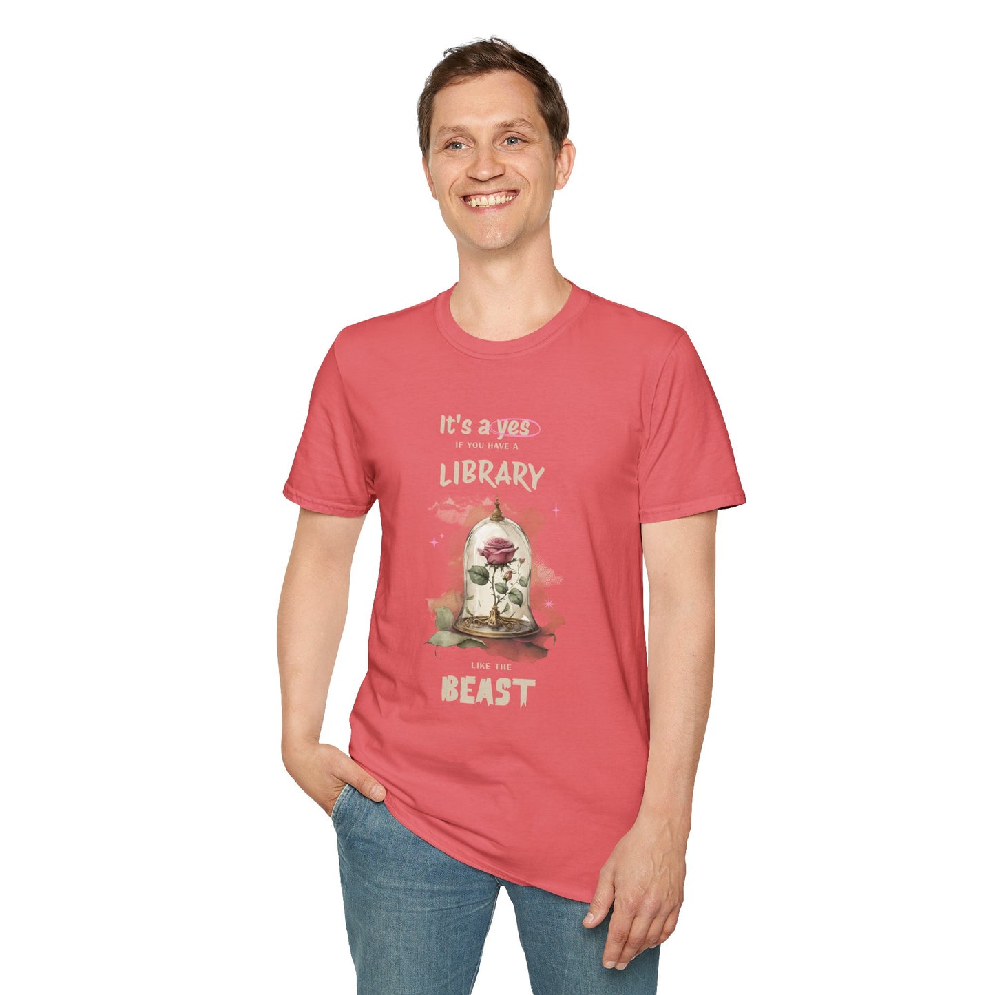 Library Beast Unisex Softstyle T-Shirt - Perfect for Book Lovers