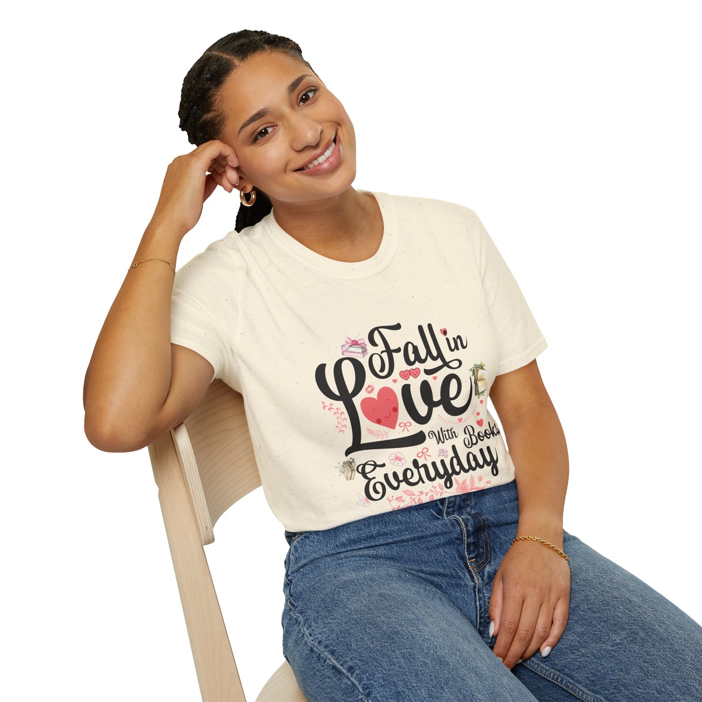 Fall in Love with Books Unisex Softstyle T-Shirt