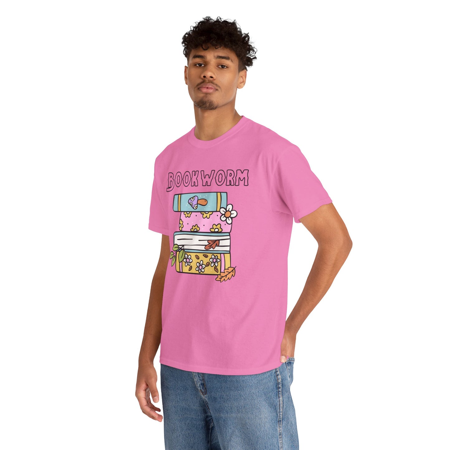 Bookworm bookstack Unisex Heavy Cotton Tee