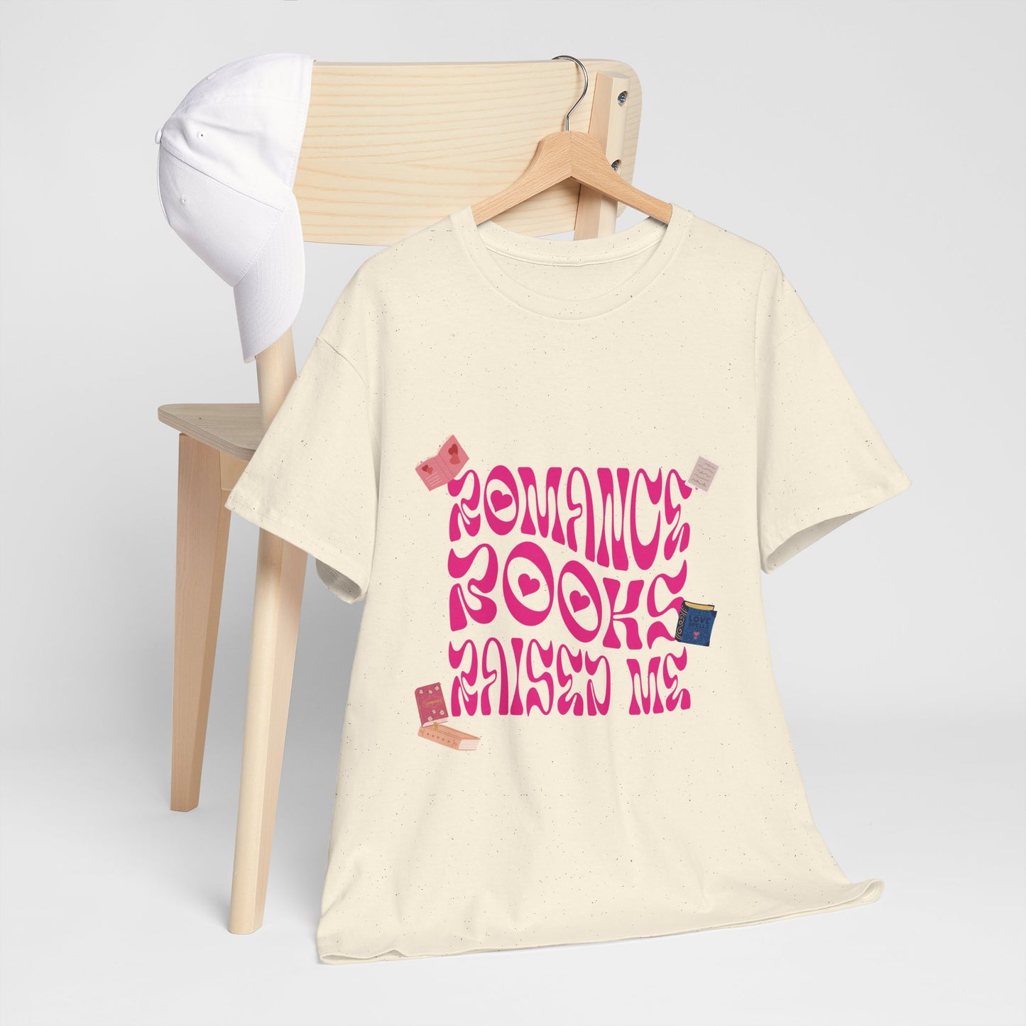 Romance Books Raised Me Unisex Heavy Cotton Tee - Perfect Gift for Book Lovers