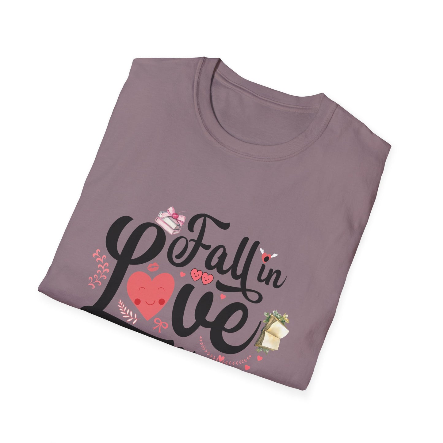 Fall in Love with Books Unisex Softstyle T-Shirt