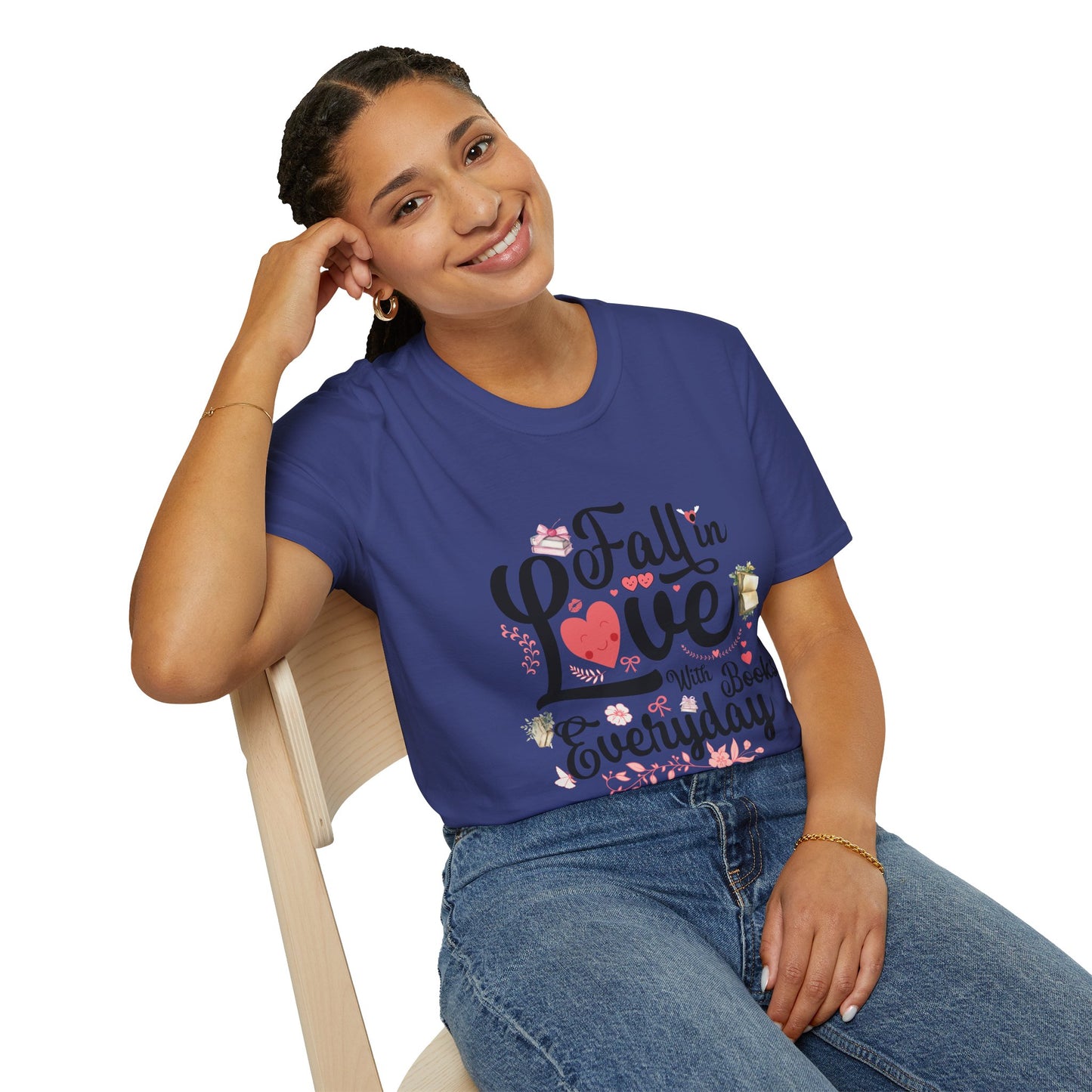 Fall in Love with Books Unisex Softstyle T-Shirt
