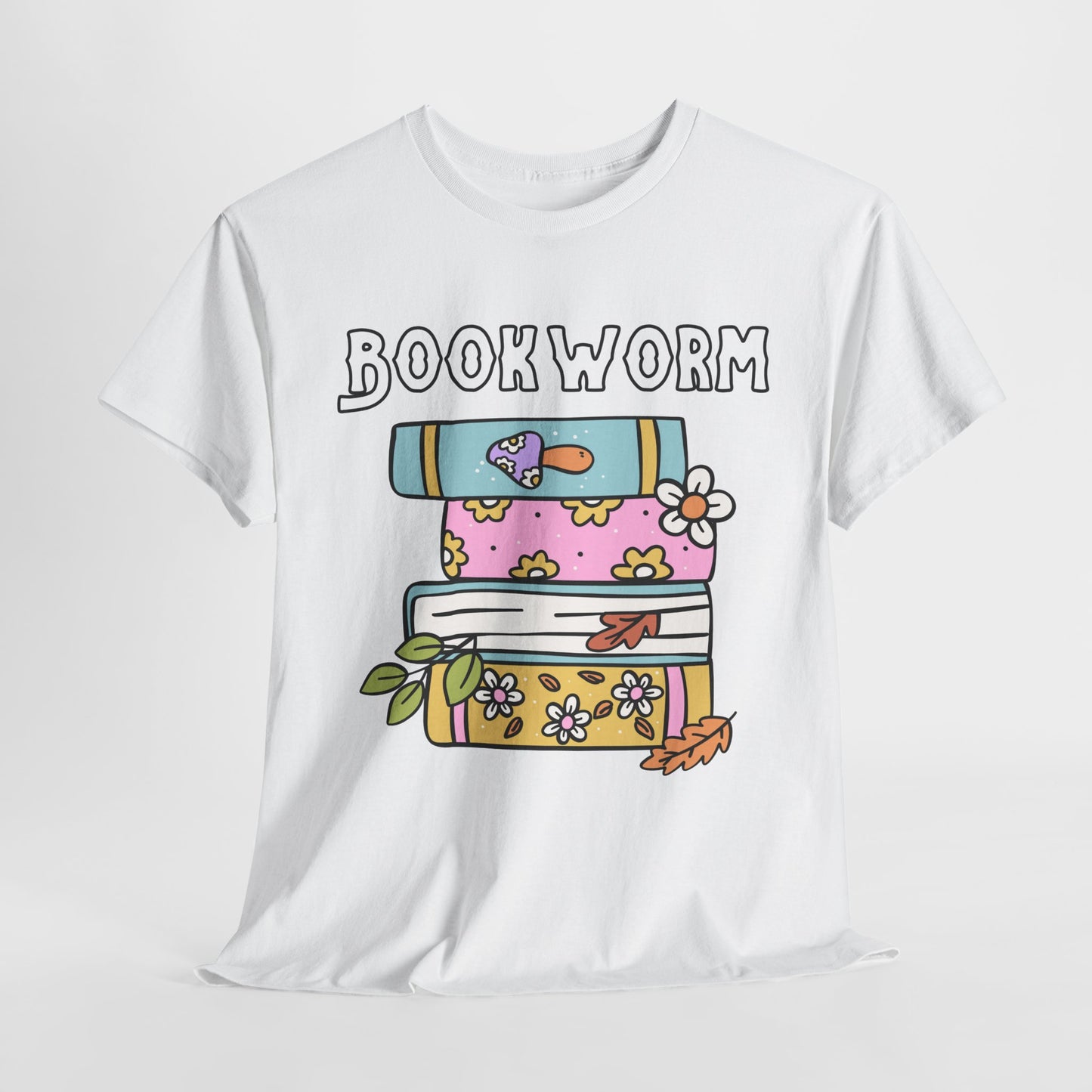 Bookworm bookstack Unisex Heavy Cotton Tee
