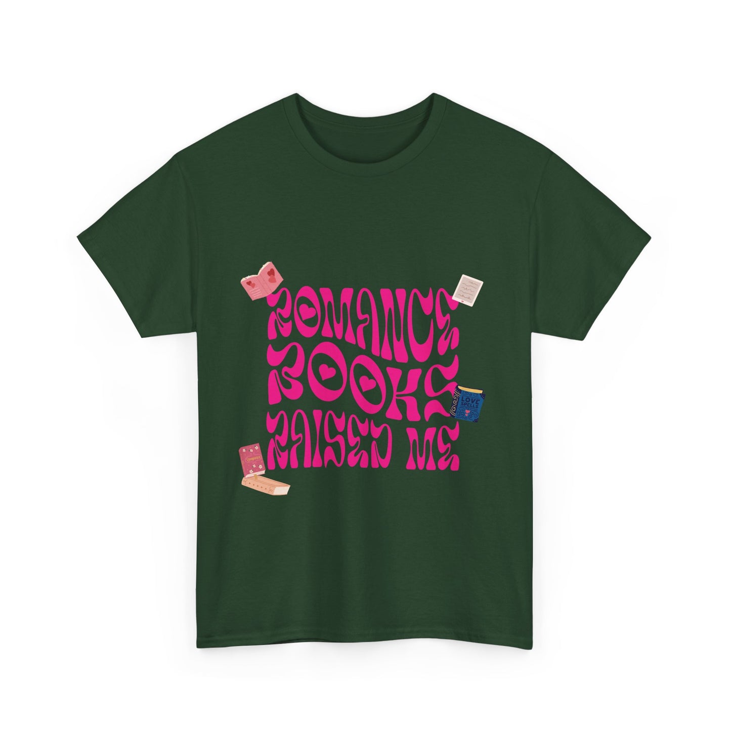 Romance Books Raised Me Unisex Heavy Cotton Tee - Perfect Gift for Book Lovers