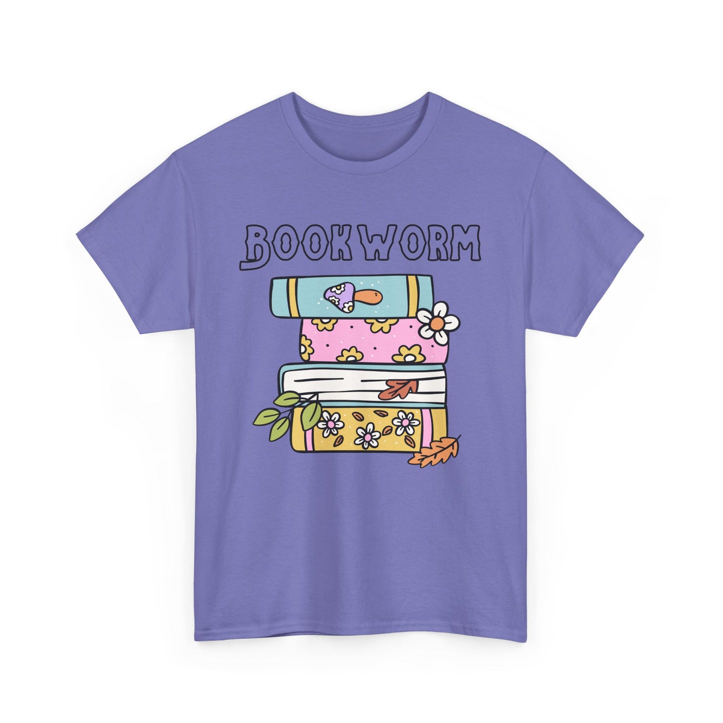Bookworm bookstack Unisex Heavy Cotton Tee