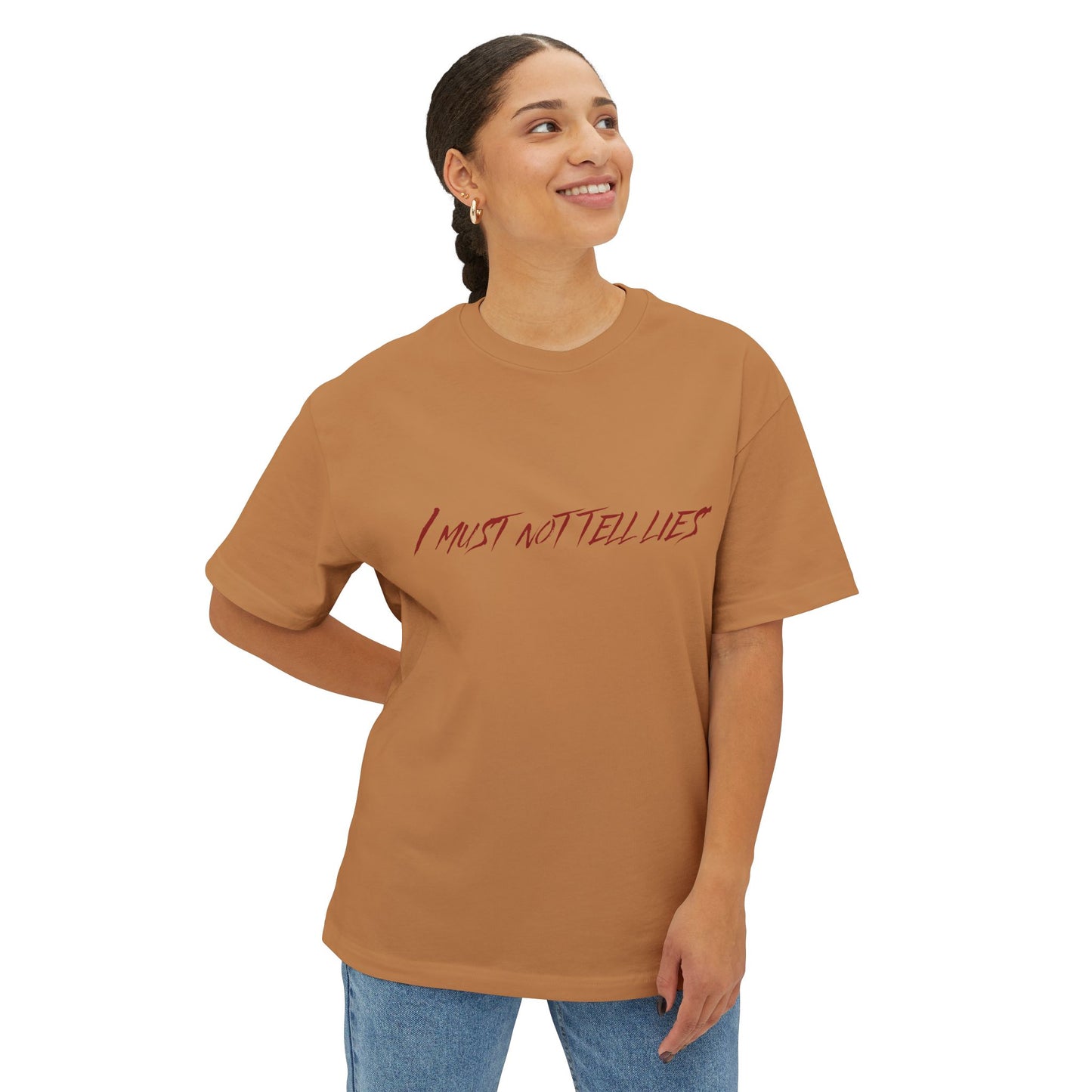 Unisex Boxy Tee - 'I Must Not Tell Lies', Trendy Graphic Tee, Casual Wear | Harry Potter Fans