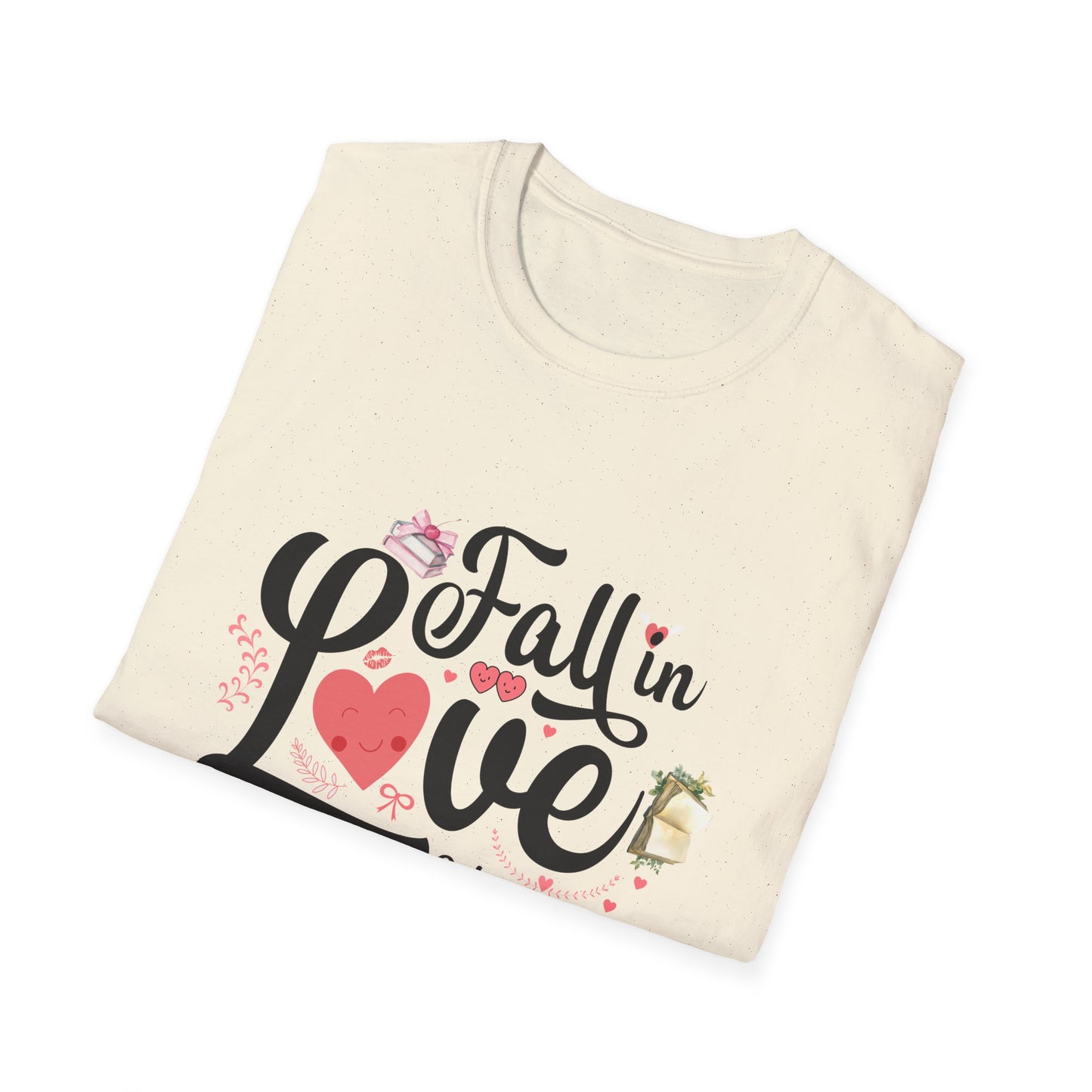 Fall in Love with Books Unisex Softstyle T-Shirt