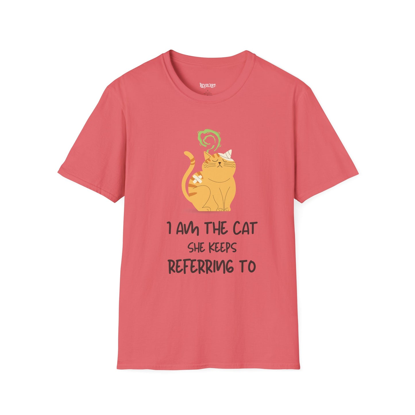 “I Am the Cat She Keeps Referring To” – Funny Smelly Cat Friends-Inspired Unisex T-Shirt
