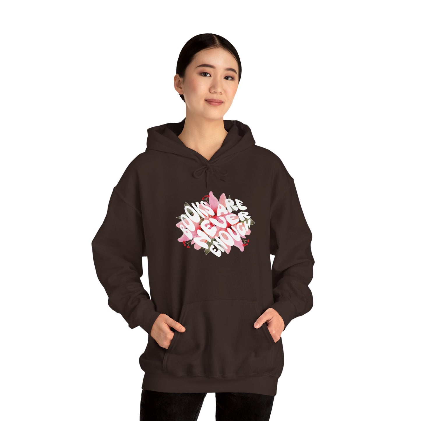 Books Are Never Enough Unisex Heavy Blend™ Hoodie for Book lovers