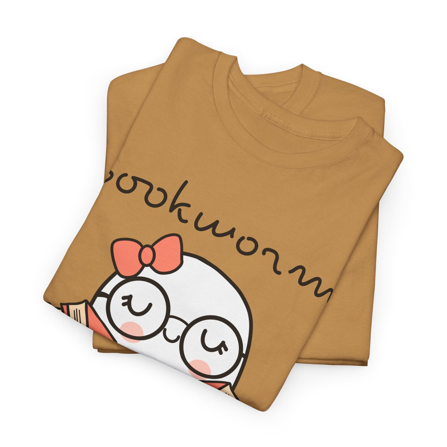 Cute Ghosty Bookwork Unisex Heavy Cotton Tee