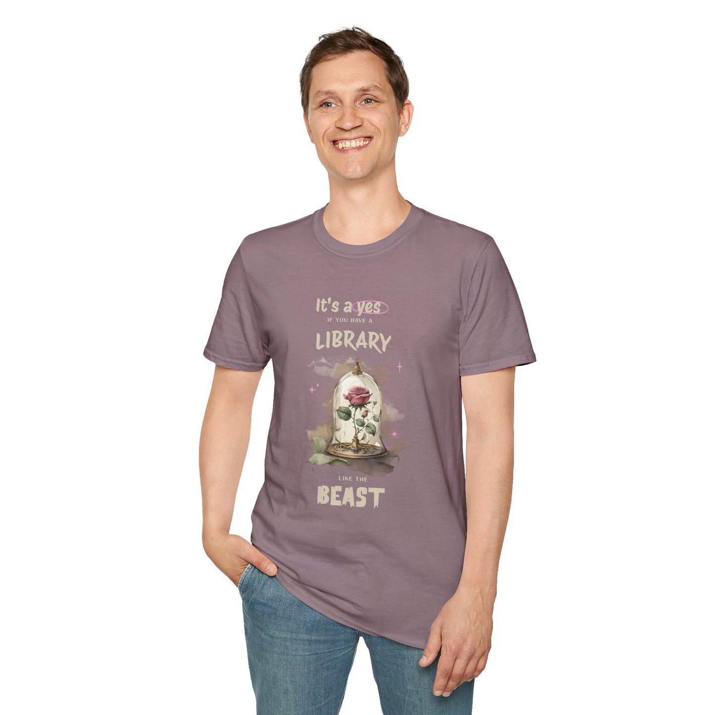 Library Beast Unisex Softstyle T-Shirt - Perfect for Book Lovers