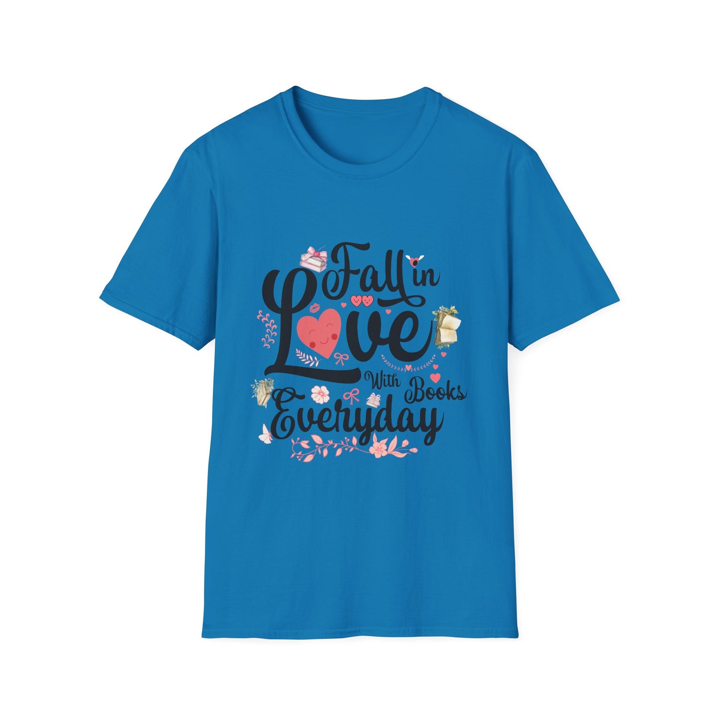 Fall in Love with Books Unisex Softstyle T-Shirt